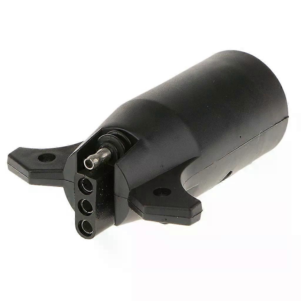 7 Ways Round to 4 Ways Pin Flat Trailer Adapter Plug Connector Converter