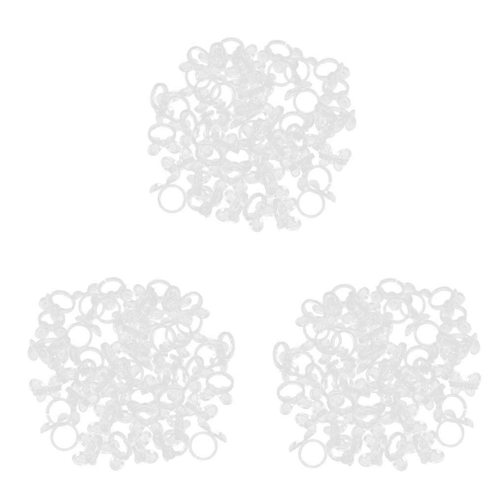 300Pcs Clear Butterfly Display Ring