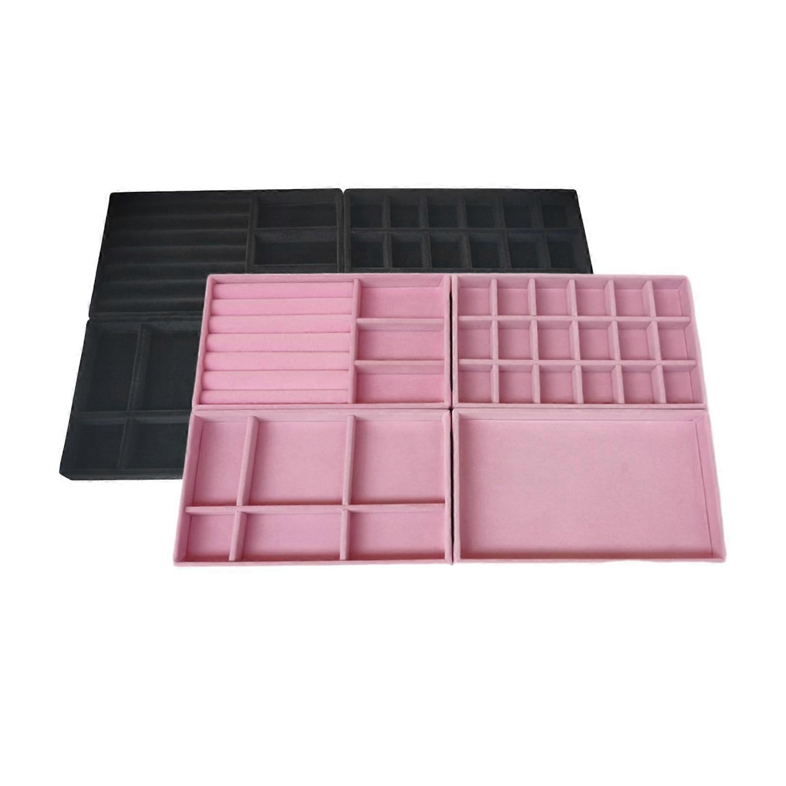 8 قطع صواني المجوهرات منظم متعدد الأغراض توفير مساحة ل