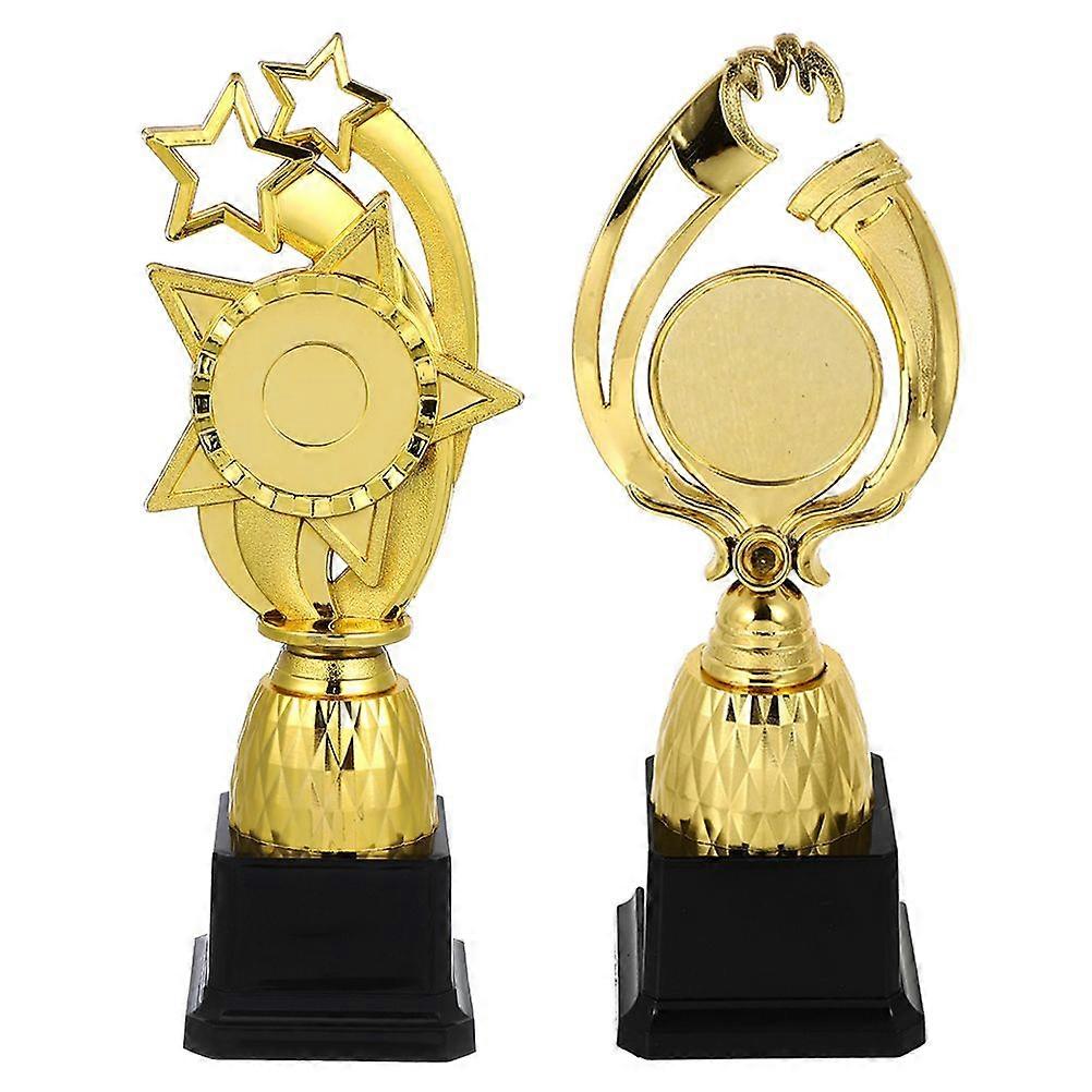 2Pcs Trophy Decor Celebration Competition Trophy Winner Trophy Cup Award Trophy for Students