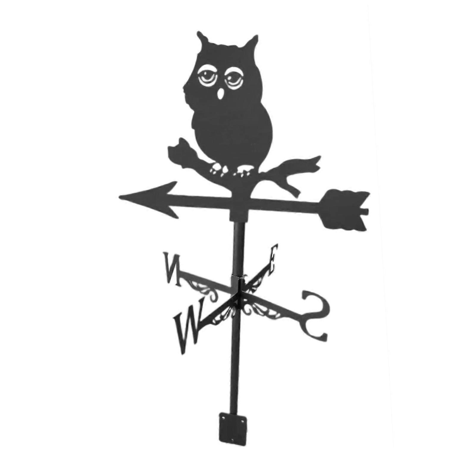 Roof Mount Weather Vane with Animal Silhouette Figure Wind Direction Indicator