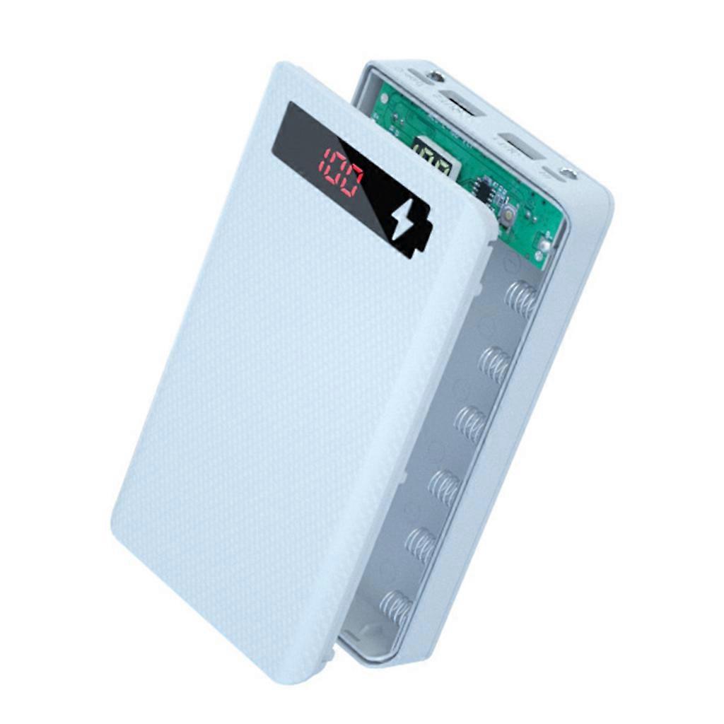 Verschleißfeste Ladebox 18650 Powerbank Halterung für Case DIY für Shell Batterien Halterung Lithium Batterie Halterung weiß