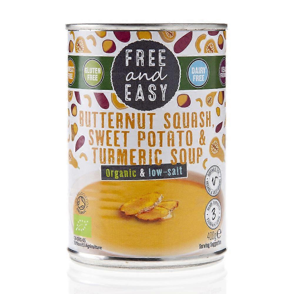Free & Easy Low Salt Butternut Squash Sweet Potato & Turmeric Soup 400g