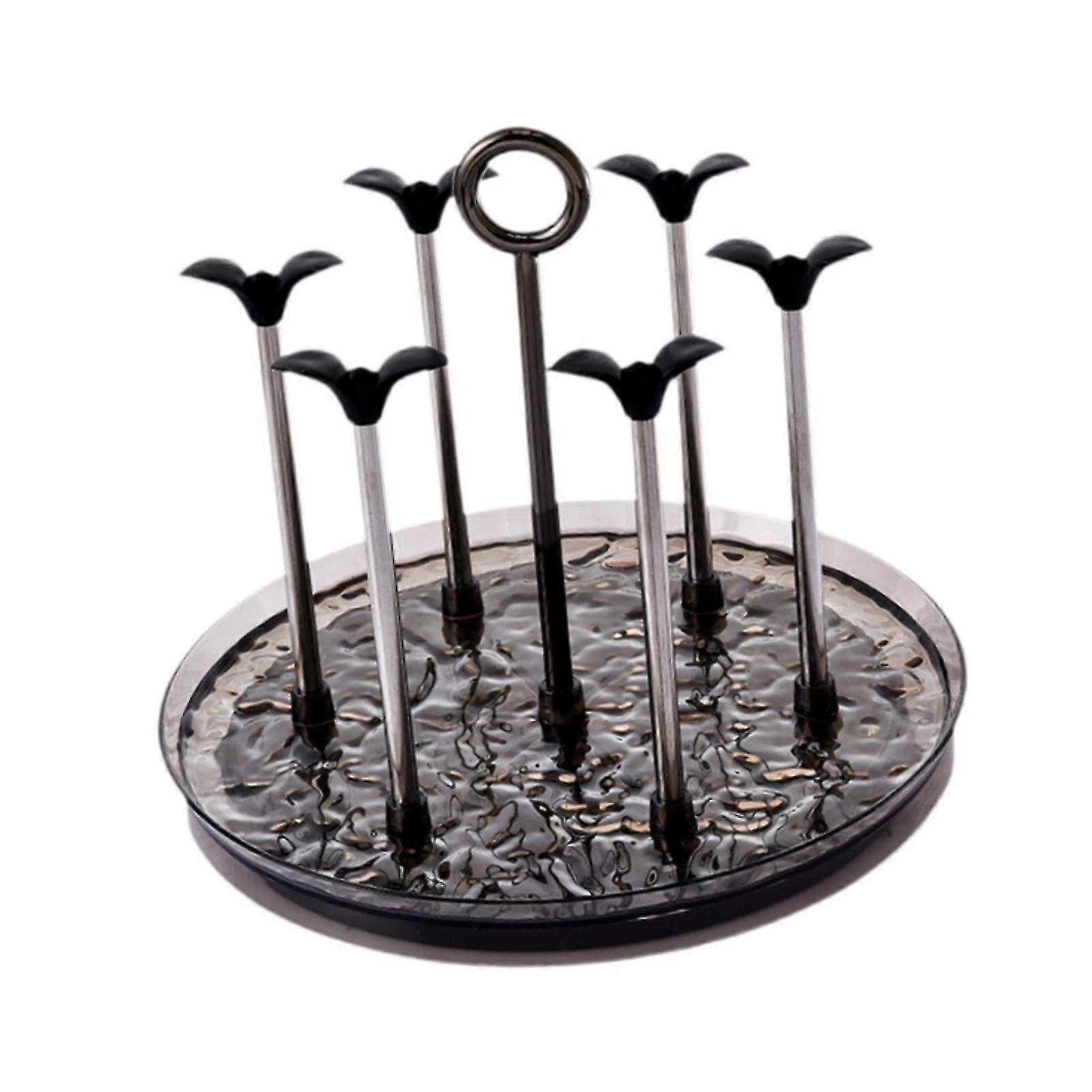 Cup Drying Rack Mug Organizer for Kitchen Bar Counter Black