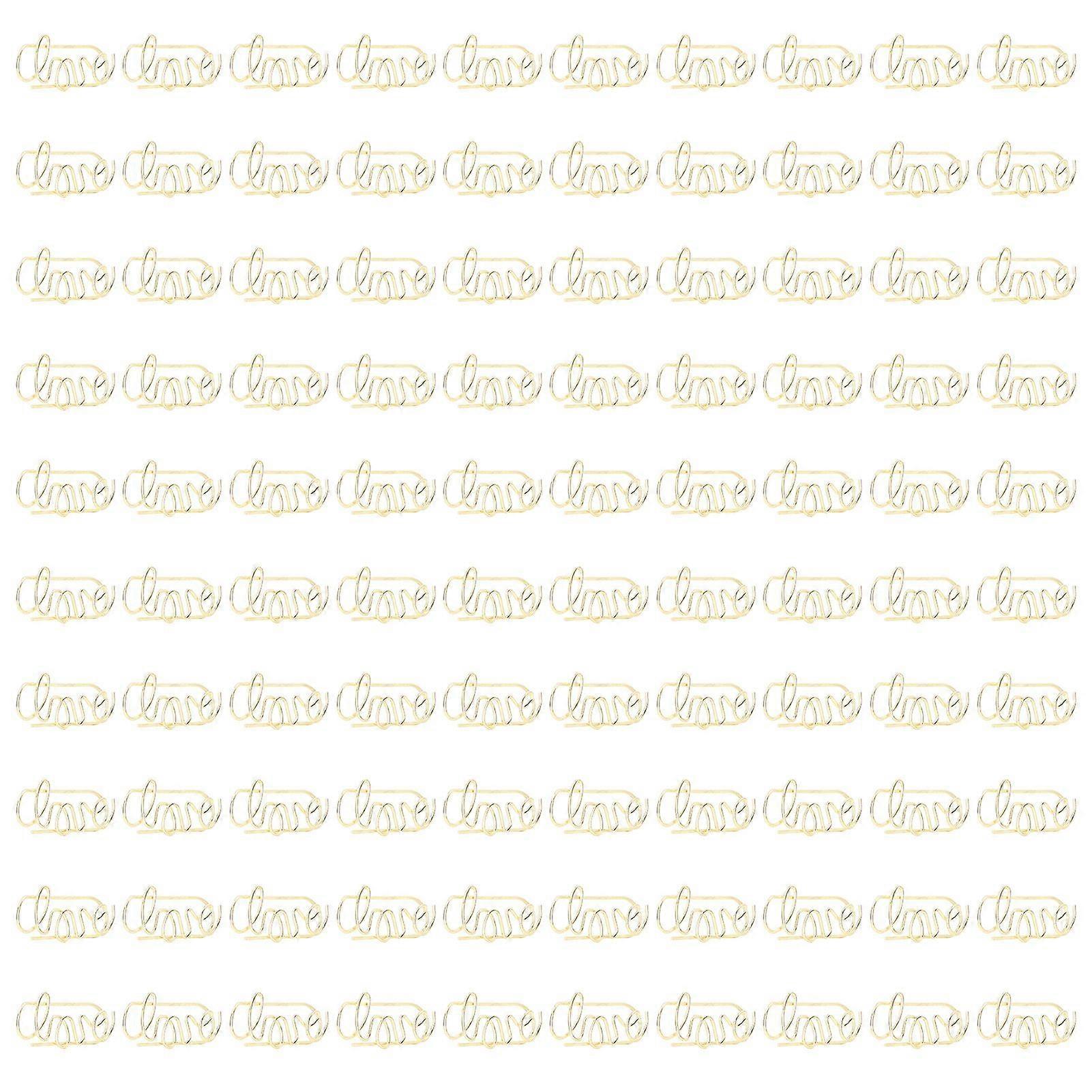 2025 أحدث طراز 100 قطعة مشابك ورق محمولة لطيف صغير مطلي بالذهب