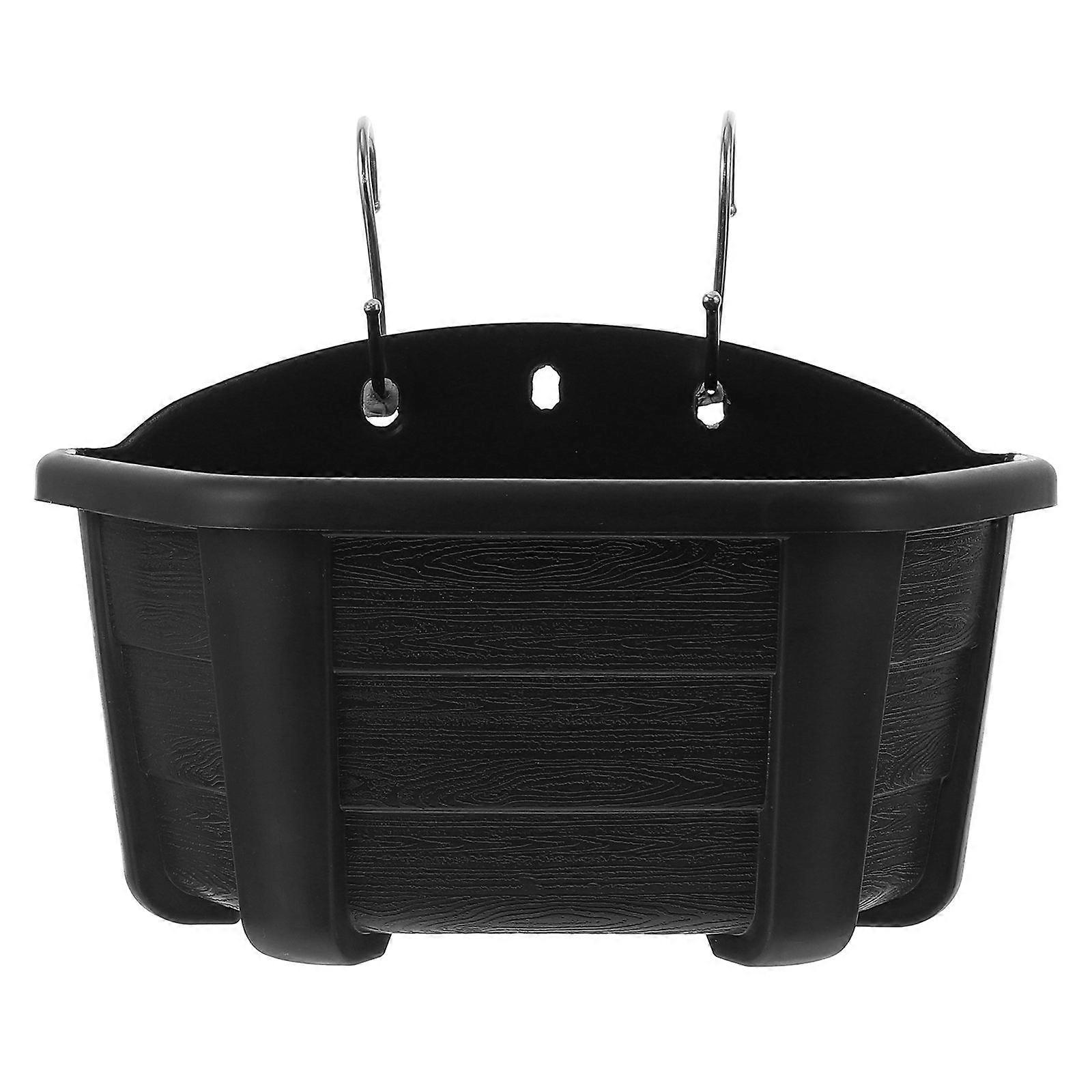 1set Hanging Plant Pot Semi Circular Plastic Flower Holder Design For Use For And Balcony Deep