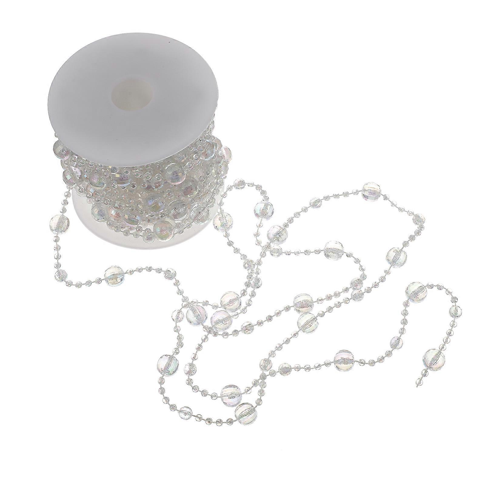 1 Roll Acrylic Bead Strand for DIY Beaded Garland Christmas Decoration Stage Pendant