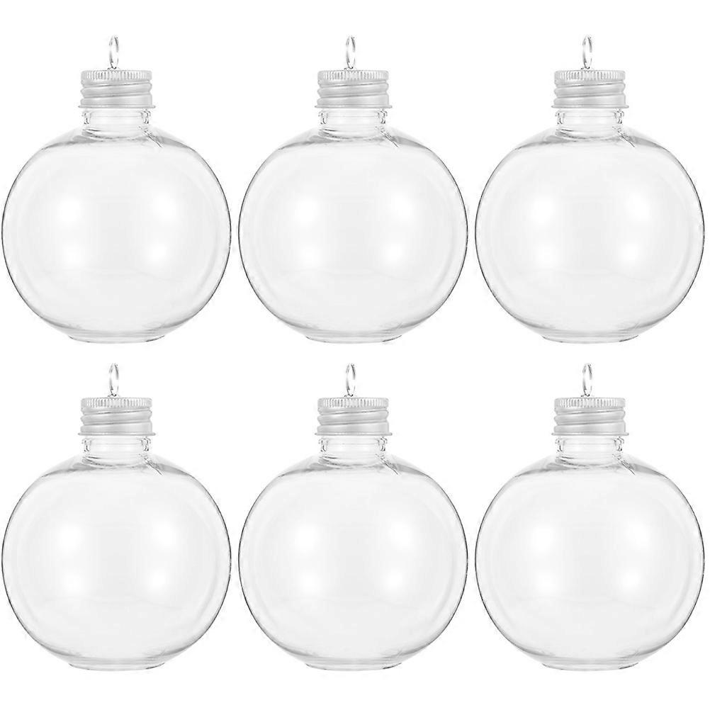 Portable Juice Bottles Clear Bottles Home Decoration Storage Bulb Shape 100ml 6Pcs