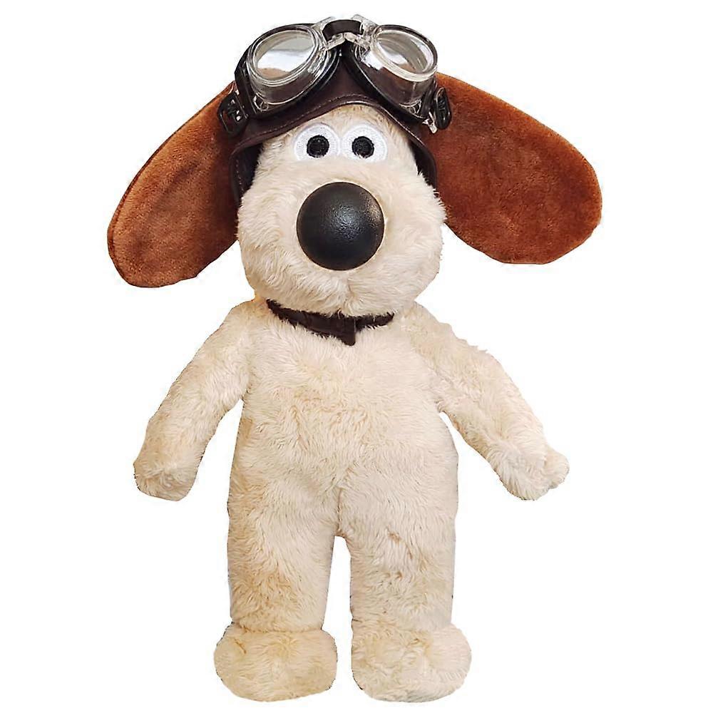 9 Inch Gromit Dog Stuffed Plush Toy - Pilot Gromit模型, Soft Fabric, Kids' Favorite Collectible, Grey Color