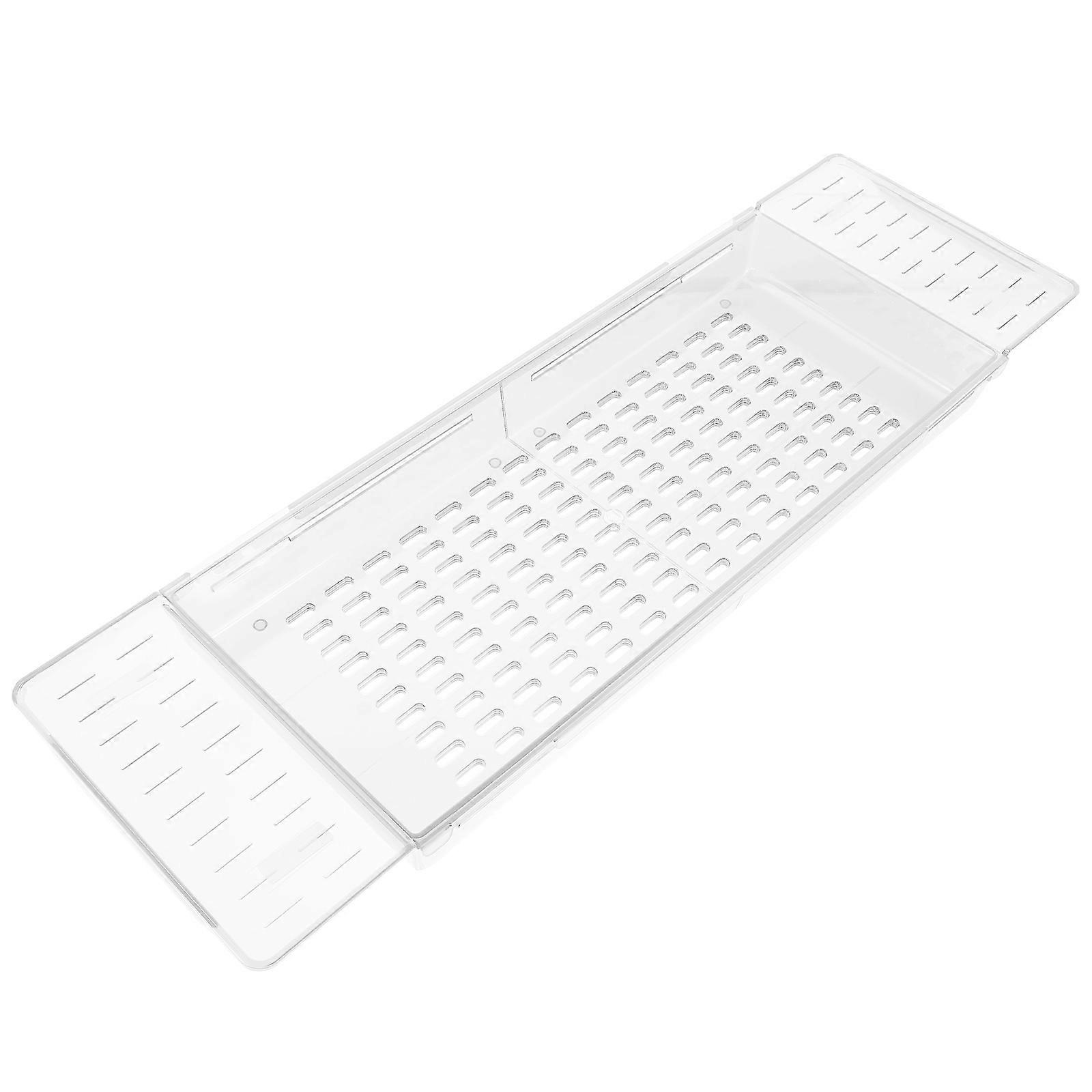 Bathtub Table Tray Rectangular Plastic Storage Rack With Certified Technology For Women Bathing 1Pcs