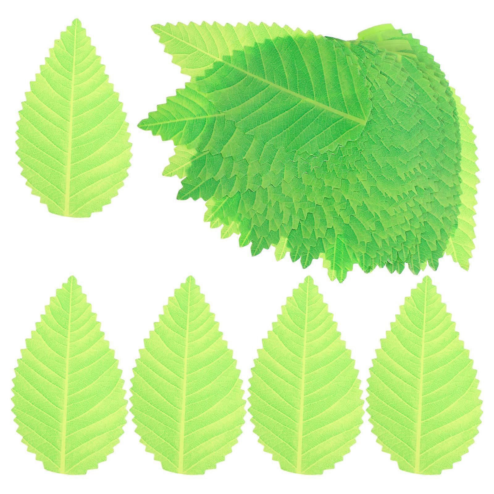 Sashimi Dish Leaves Sushi Decorative Grass Japanese Style Ornaments for Sushi Plates Light Green 12X6.5X0.2CM Decoration 200Pcs