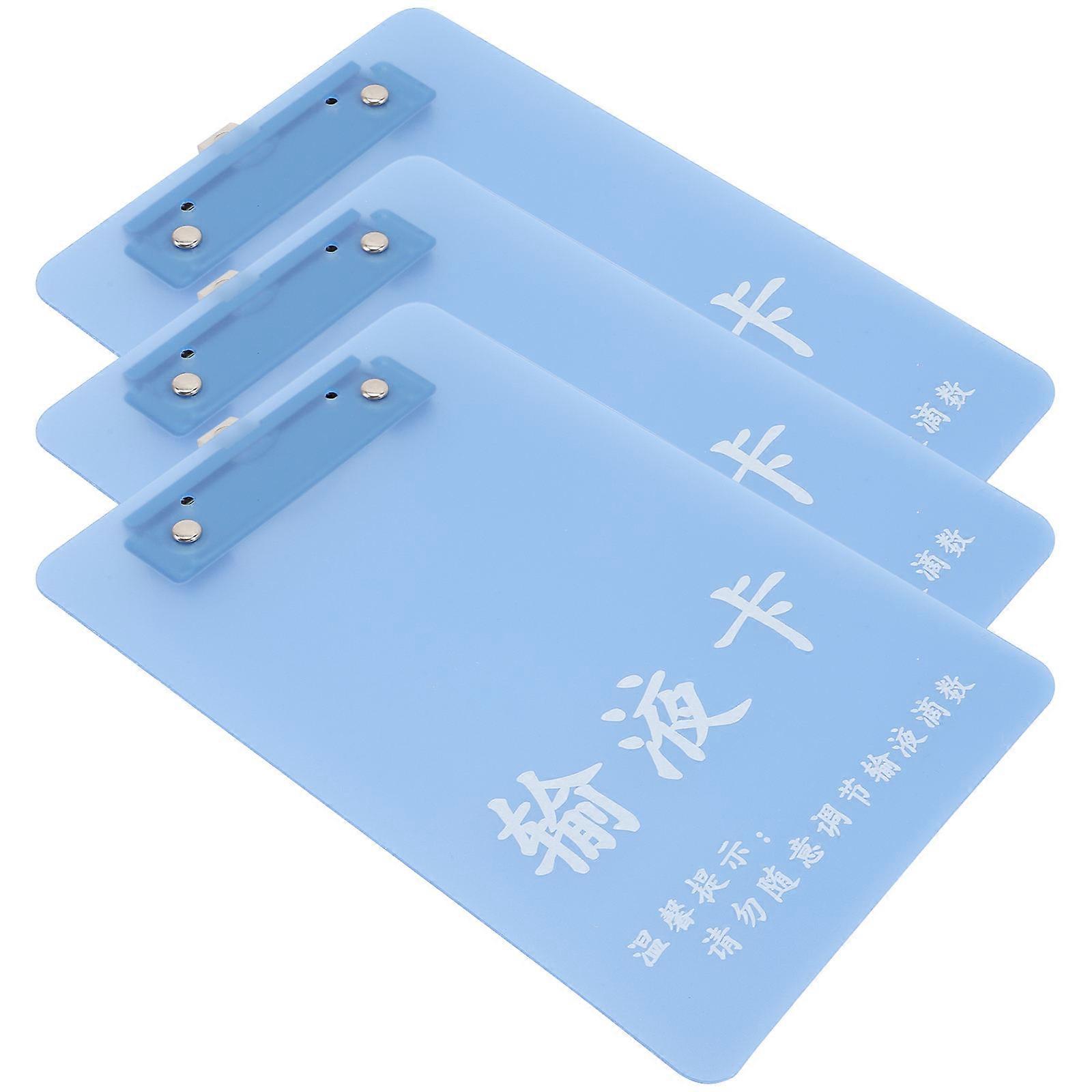 Professional Clipboard Plastic Writing Board For Medical Documentation Rectangular Shape Simple Design 3Pcs