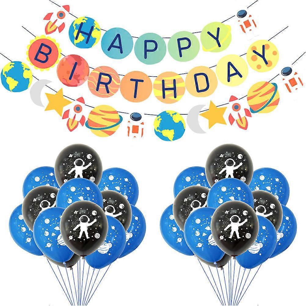 1 Set Birthday Party Balloons with Letter Banners for Creating a Festive and Memorable Celebration Atmosphere