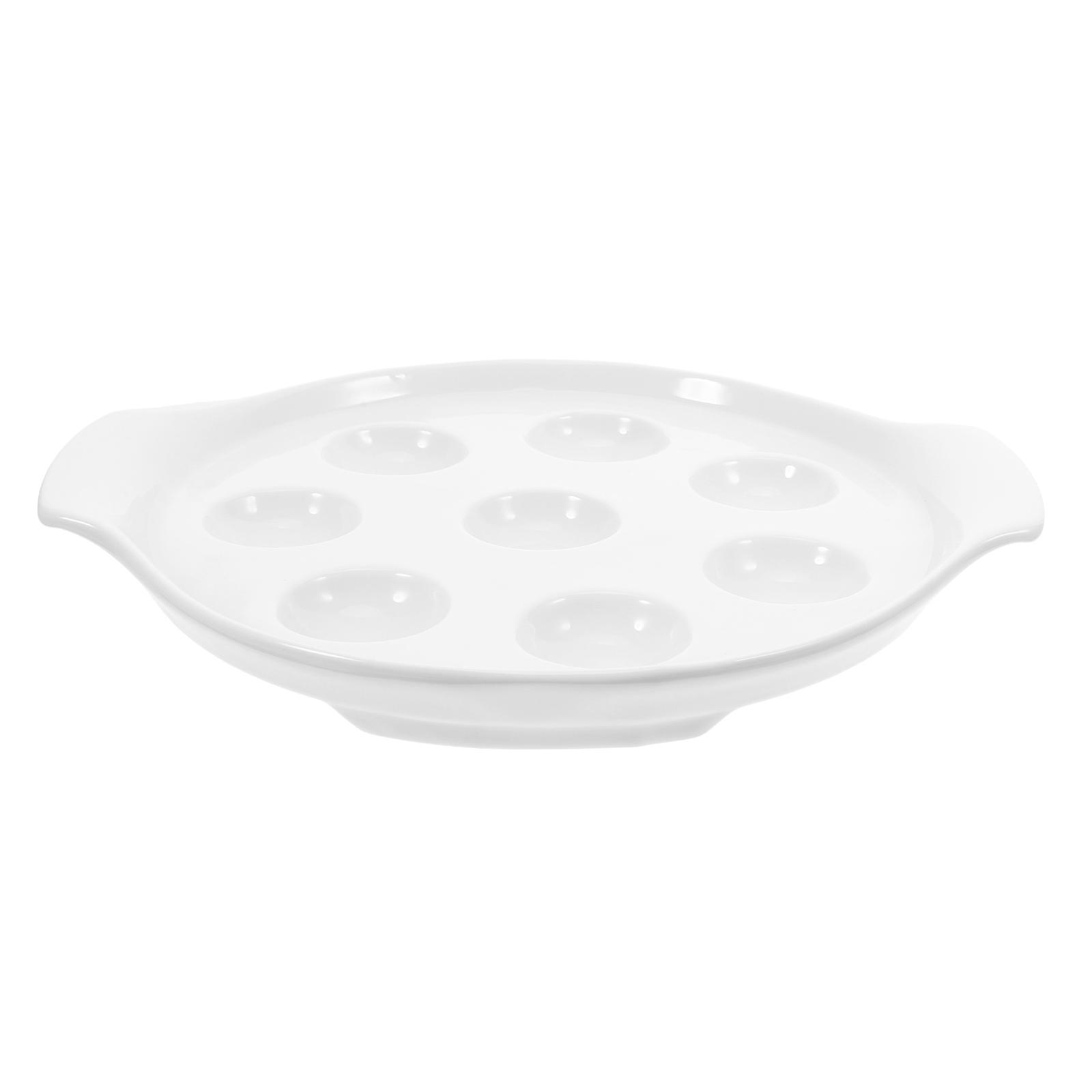 Baking Escargot Dish Ceramic With Dual Handles For Home Use Cooking Enthusiasts 1Pack