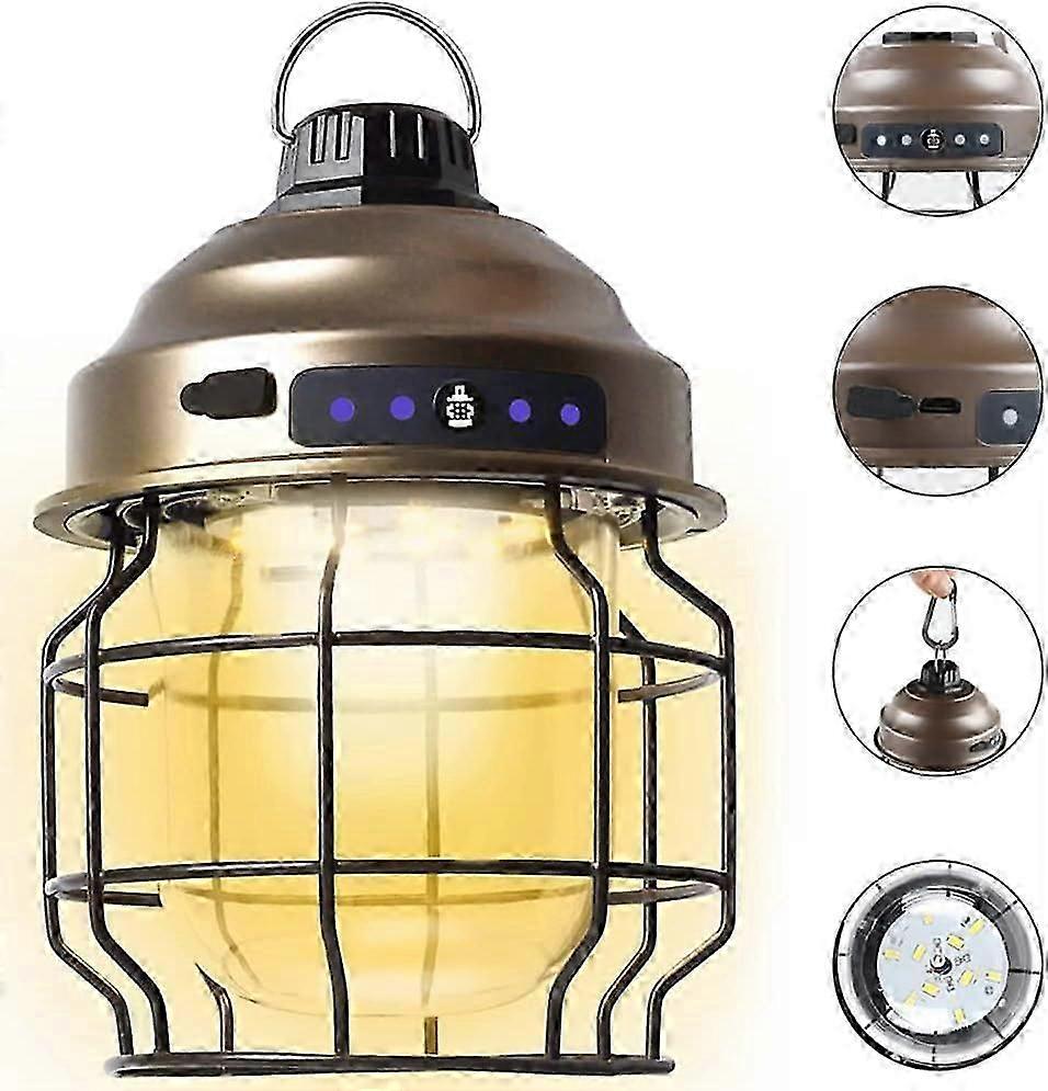 USB Rechargeable LED Camping Light - Dimmable 3 Modes Waterproof