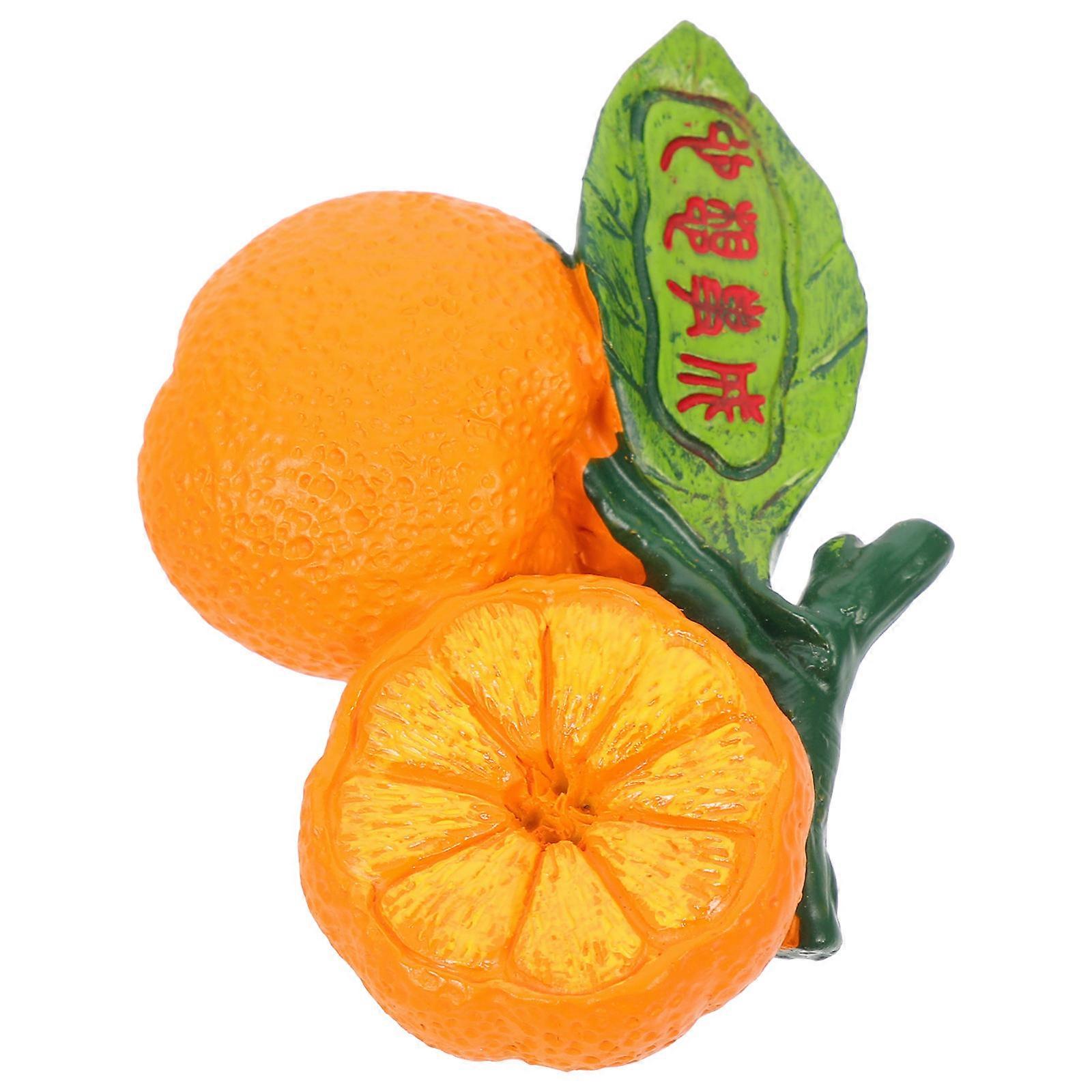 Fruits Fridge Magnet Orange 6X5.5CM 3D Simulation Refrigerator Accessory 1Pcs