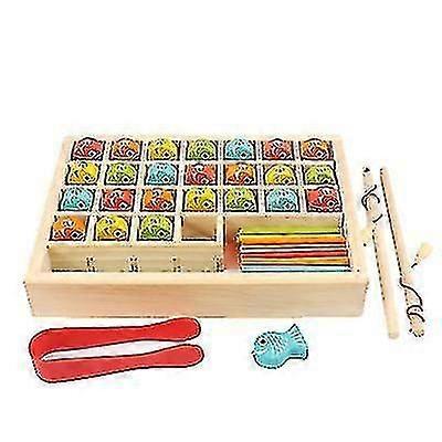Wooden Multifunctional Fishing Learning Box Children's Learning