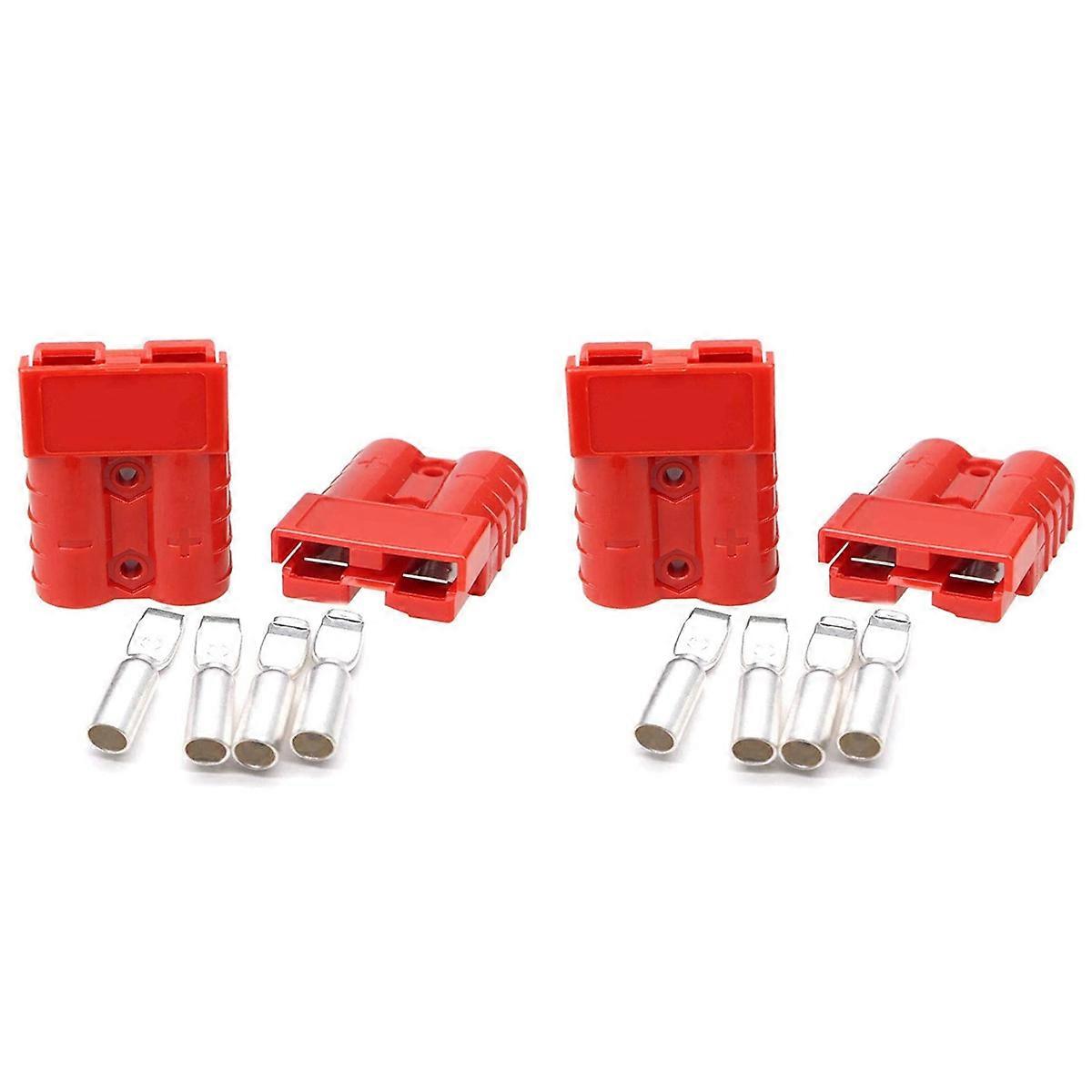 2 Pcs Quick Connect Plug 175A 600V Battery Red for Maximum 1AWG Wire