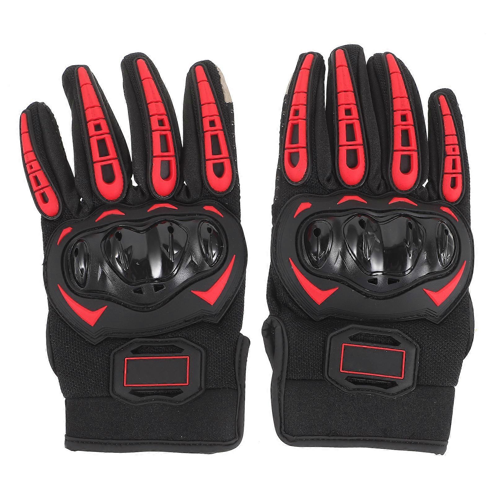 Full Finger Gloves Drop Resistant Touchscreen Compatible Red 21x12cm Breathable Non-slip Grip 1 Pair