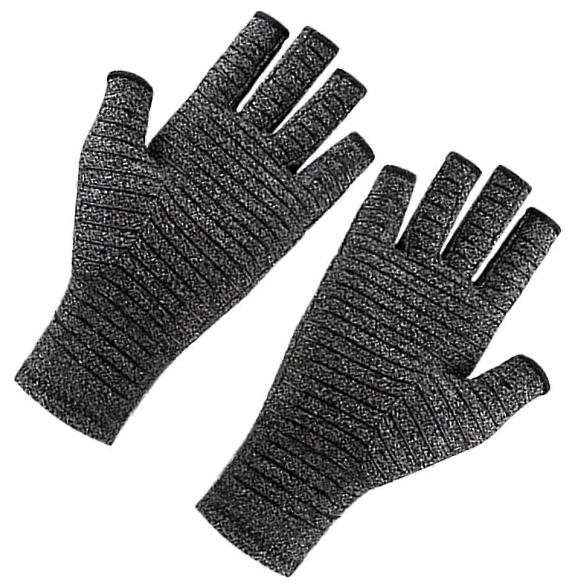 Glued Half Finger Gloves for Men - Polyester Weight Lifting Gym Training Fitness Gloves, Breathable & Durable Design