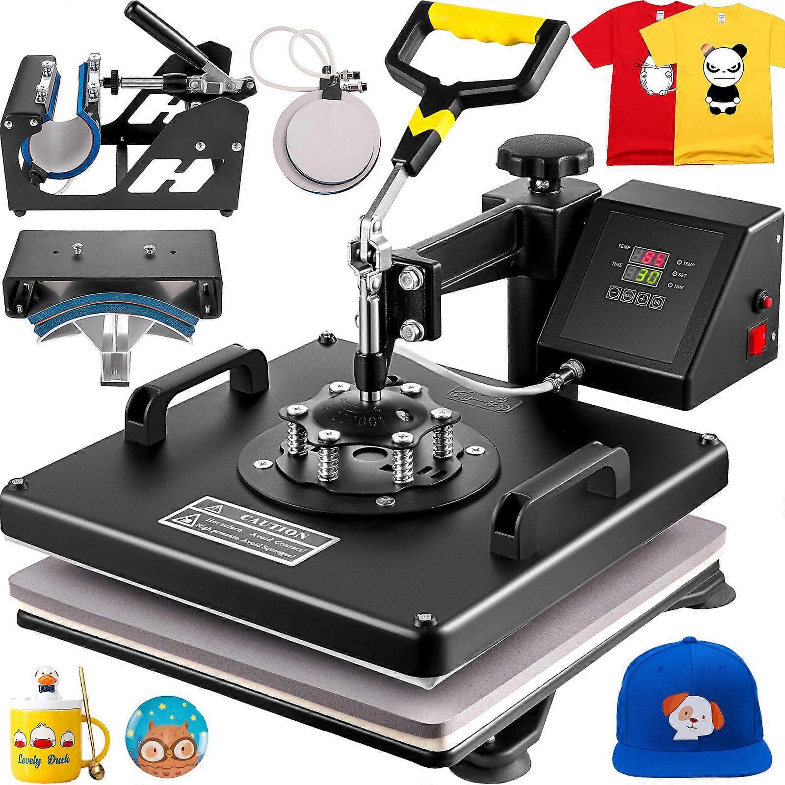 1800W 5 σε 1 μηχανή Τύπου θερμότητας T-Shirt 15 "x15" για το mousepad καπέλων καπέλων κούπας για το ποδόσφαιρο αγώνα ποδοσφαίρου