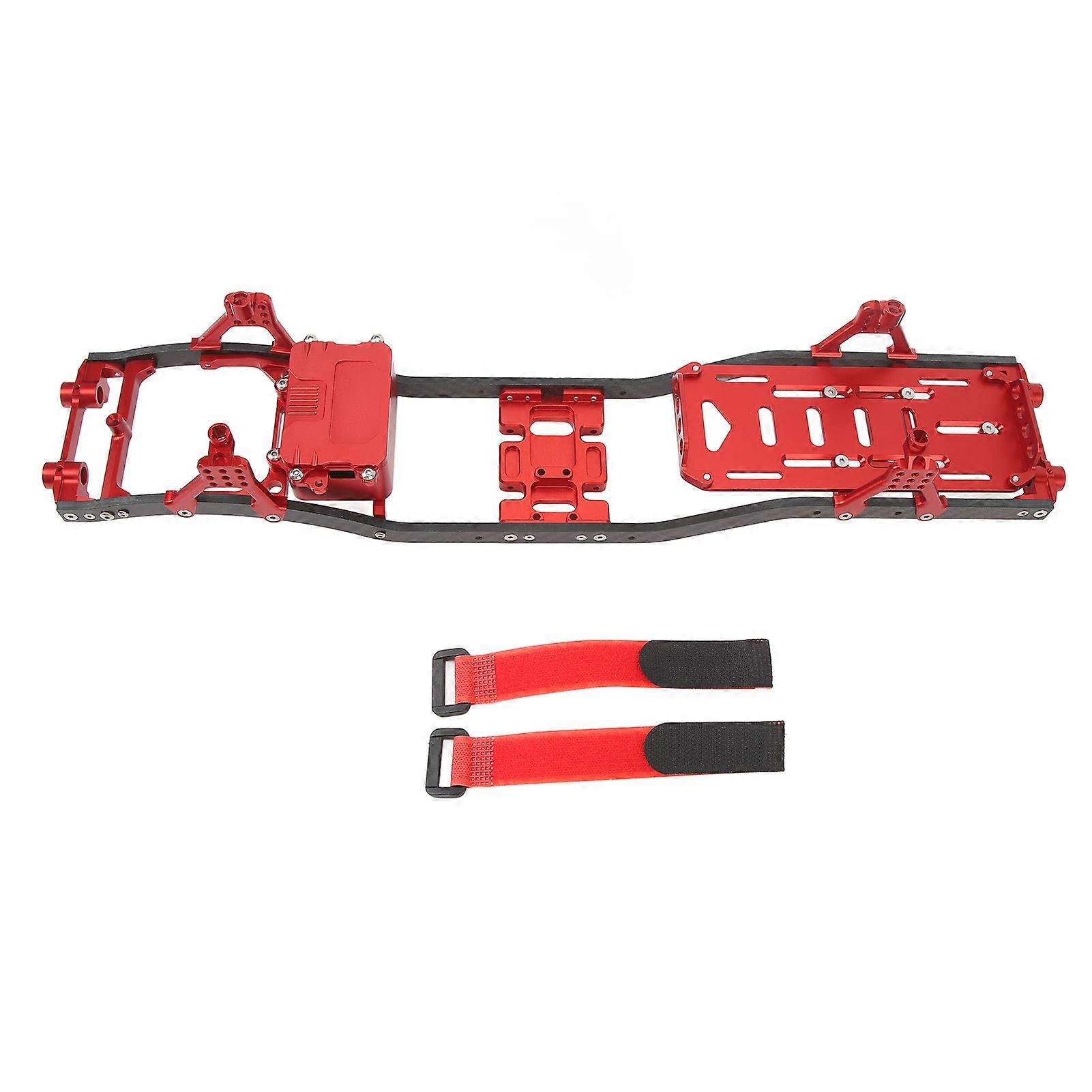 RC Chassis Frame Carbon Fiber Wheelbase Suspension Frame Beam Accessory for SCX10 1/10 Red