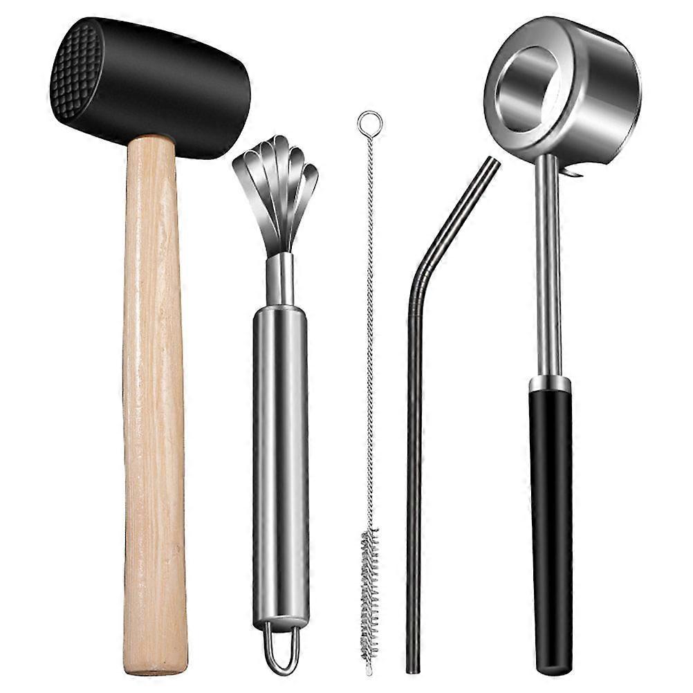 Coconut Tools Coconut Opener Set Assorted Color Vibration Protection 20X1.5X1.5CM 1 Set