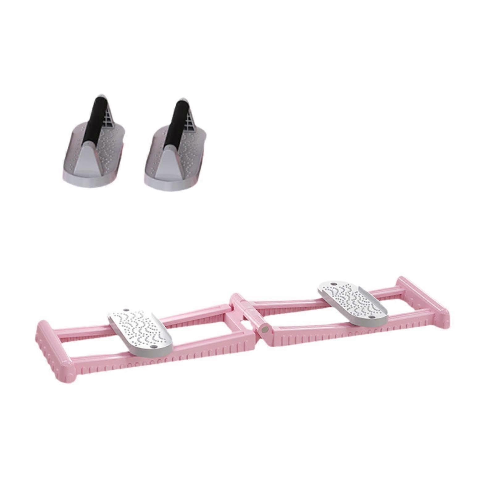 Leg Muscle Training Device Folding Inner Thigh Trainer Home Exercise Equipment Lightweight Pink With 2 Pushup Stands