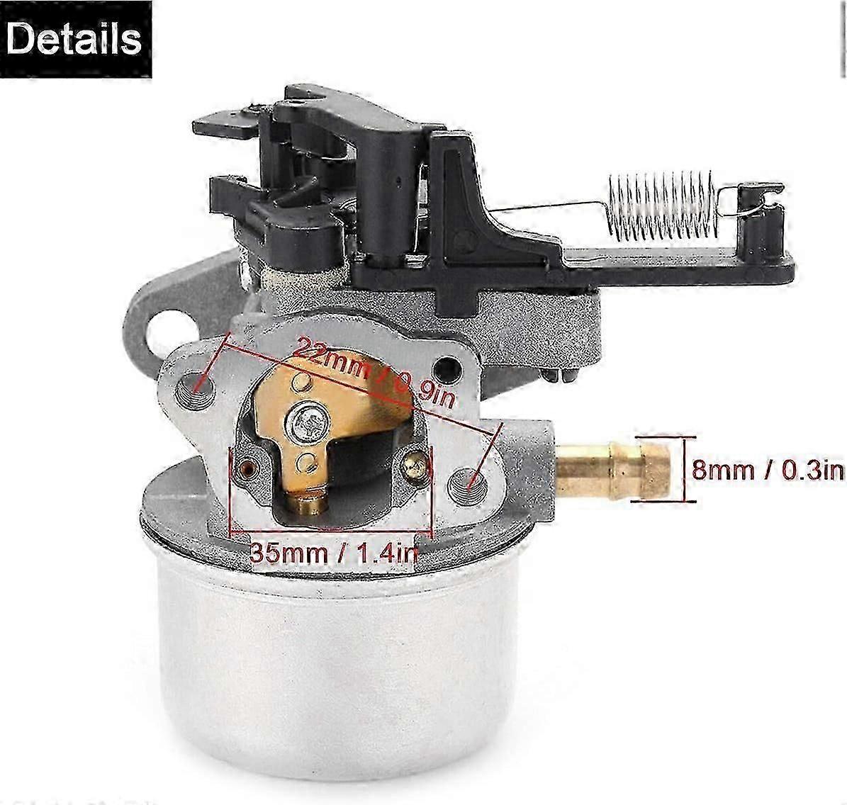 591137 590948 Gaźnik do Briggs & Stratton 111P02 114P02 11P902 121Q02 121Q07 121S02 121S07 121S75 124Q02 Ciśnienie W [jkw]