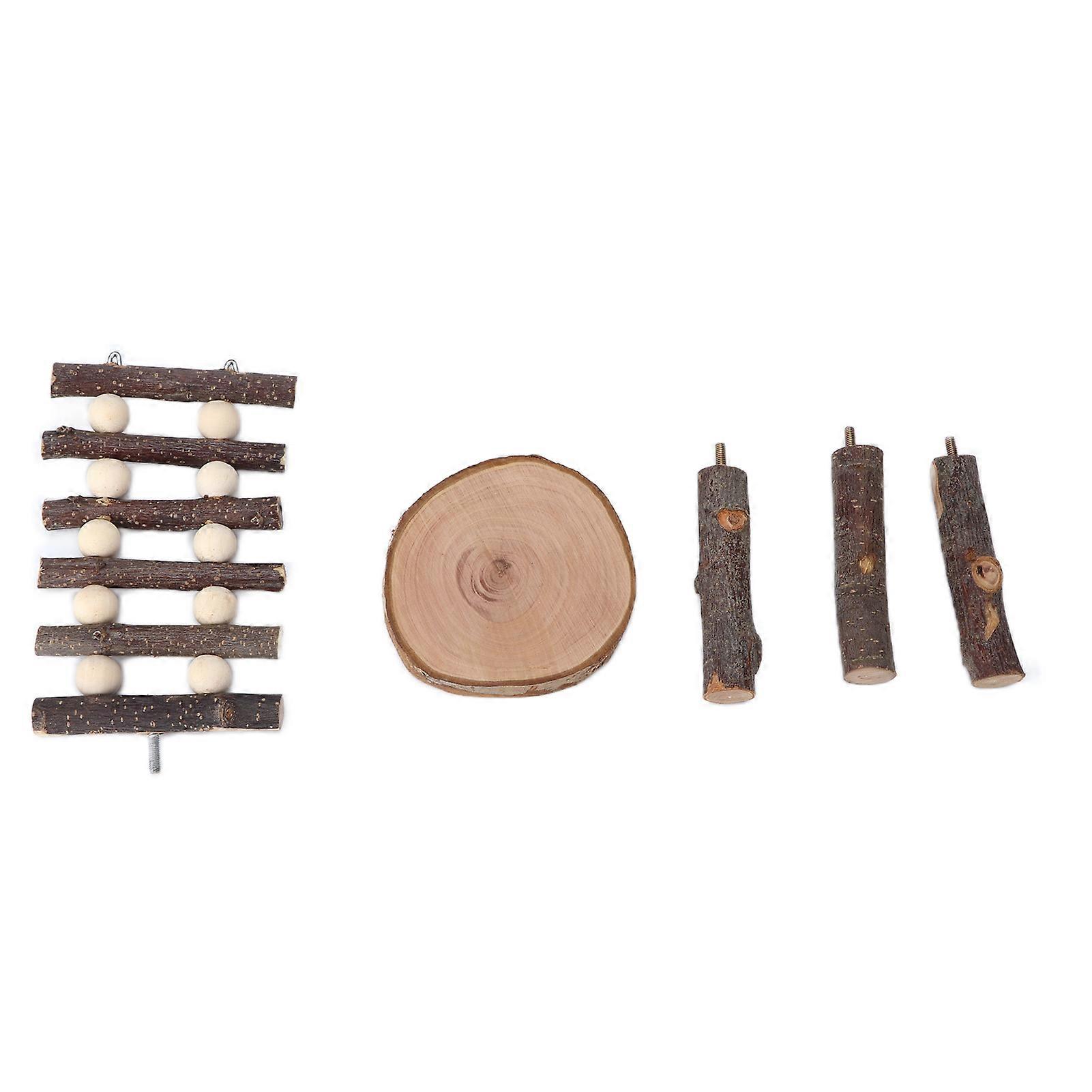 Hamster Platform Climbing Ladder Wooden Climbing Bridge Ladder Ramps Toys for Mouse Dwarf Hamster