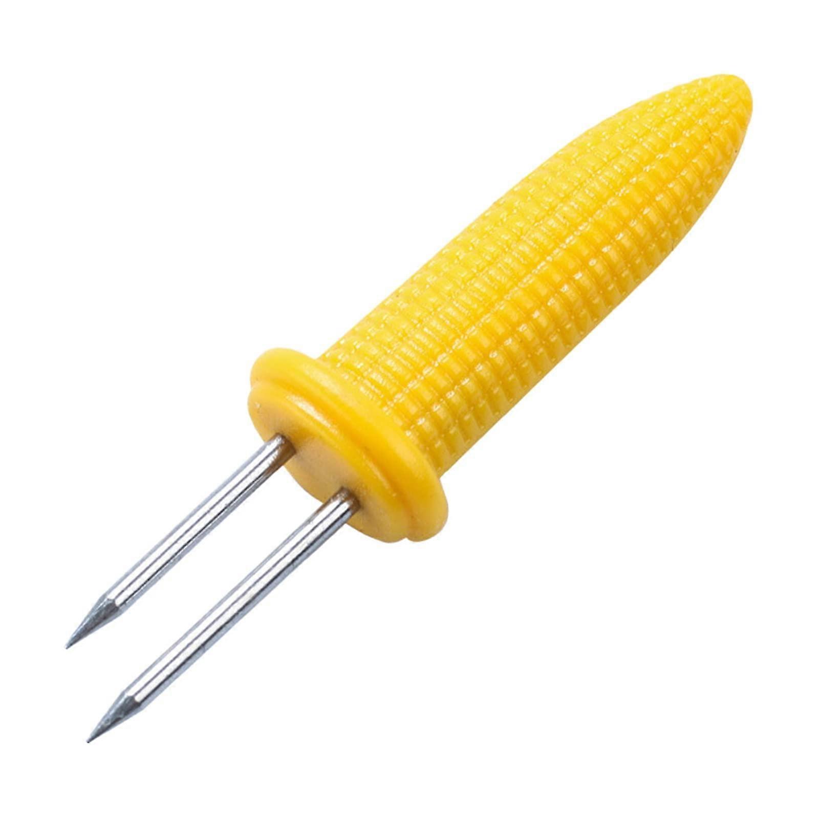 Corn on the Cob Holder Set, 20 Stainless Steel Tines with Silicone Handles for Barbecue and Dining, Multicolor Einheitsgröße