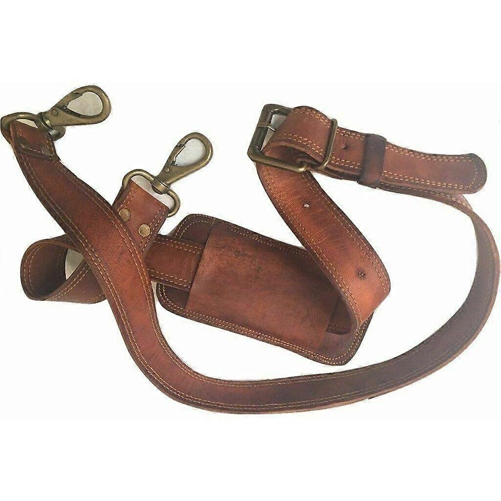 Handmade Vintage Leather Shoulder Replacement strap for messenger Briefcase bag