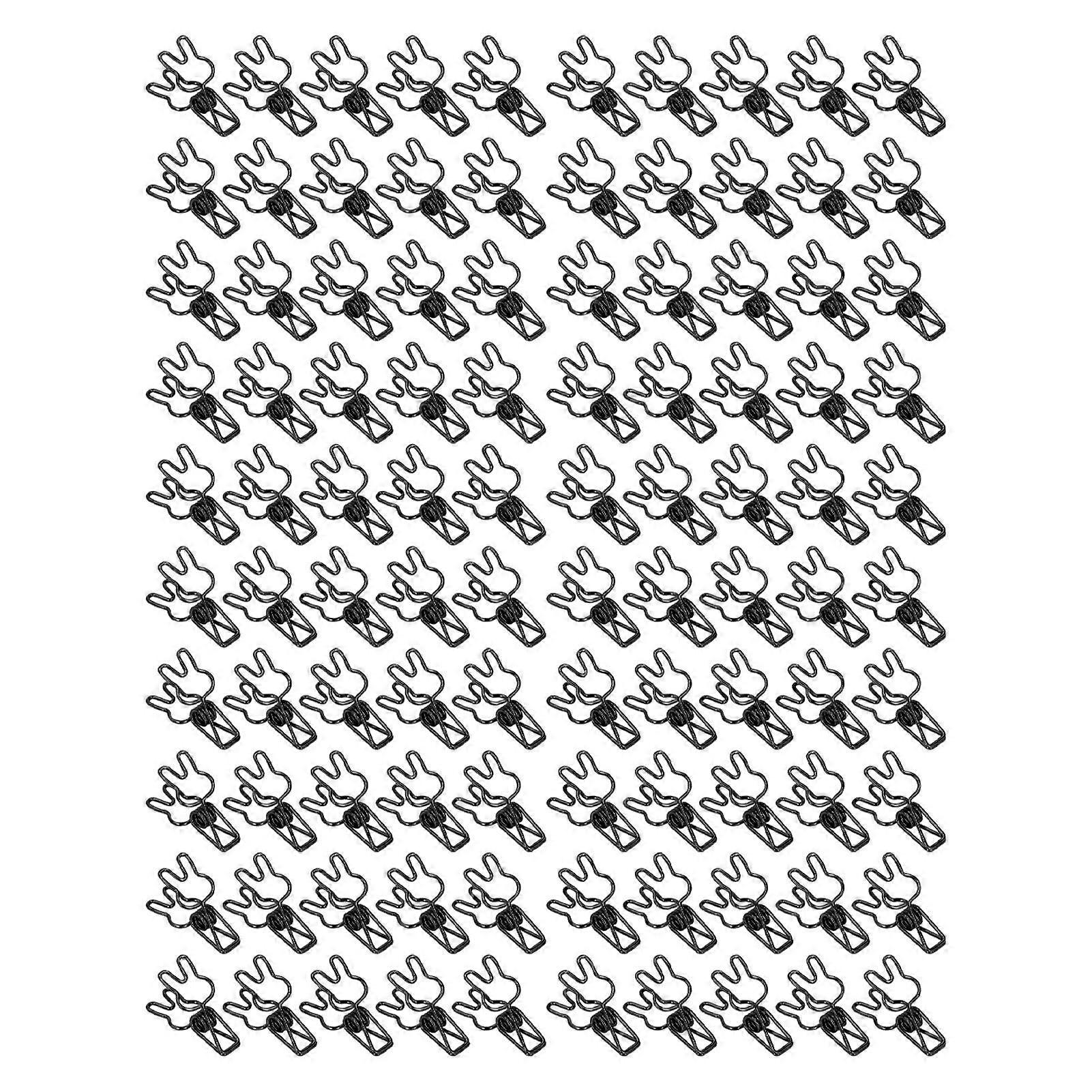 2025最新モデル100Pcsバニーバインダークリップくり抜きキュートな強力なクランプ