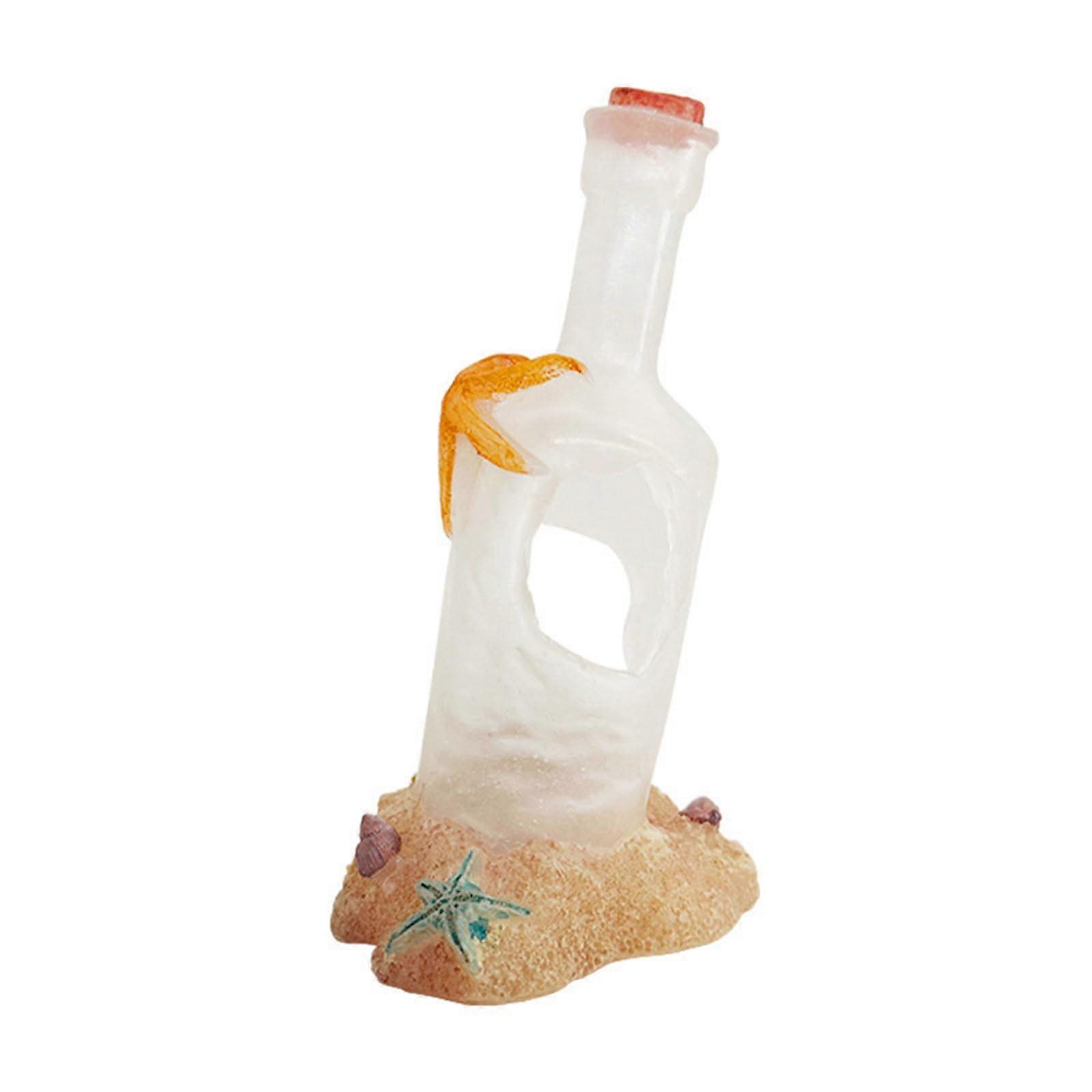 Artificial Floating Bottle Cave, Aquarium Decor For Tanks And Terrariums, Shrimp Hideout, Non-Toxic Resin, Small