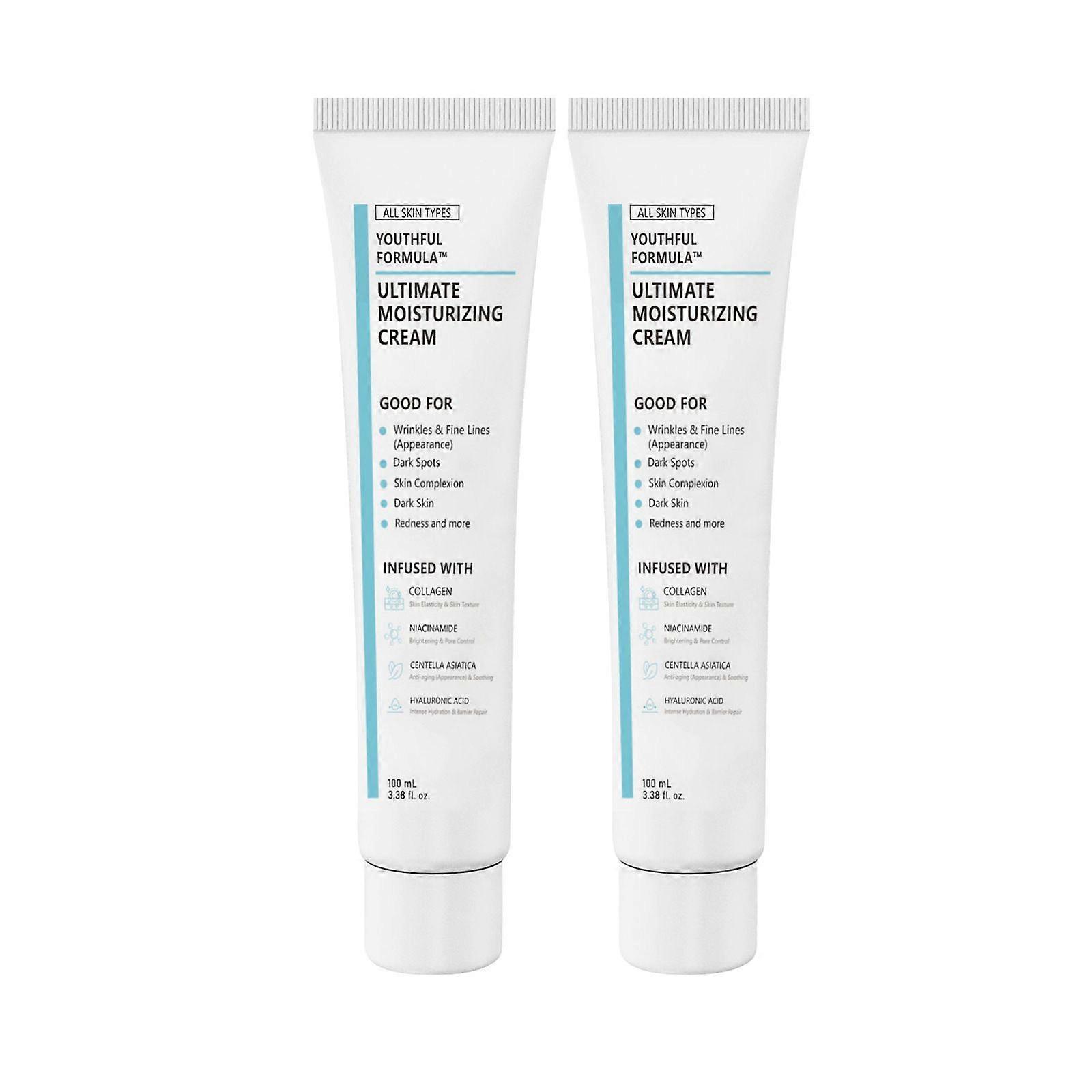 若々しいアルティメットモイスチャライジングクリーム |Centella Asiatica、ナイアシンアミド、ヒアルロン酸、コラーゲン |シワ、小じわ、シミ、乾燥肌、赤み