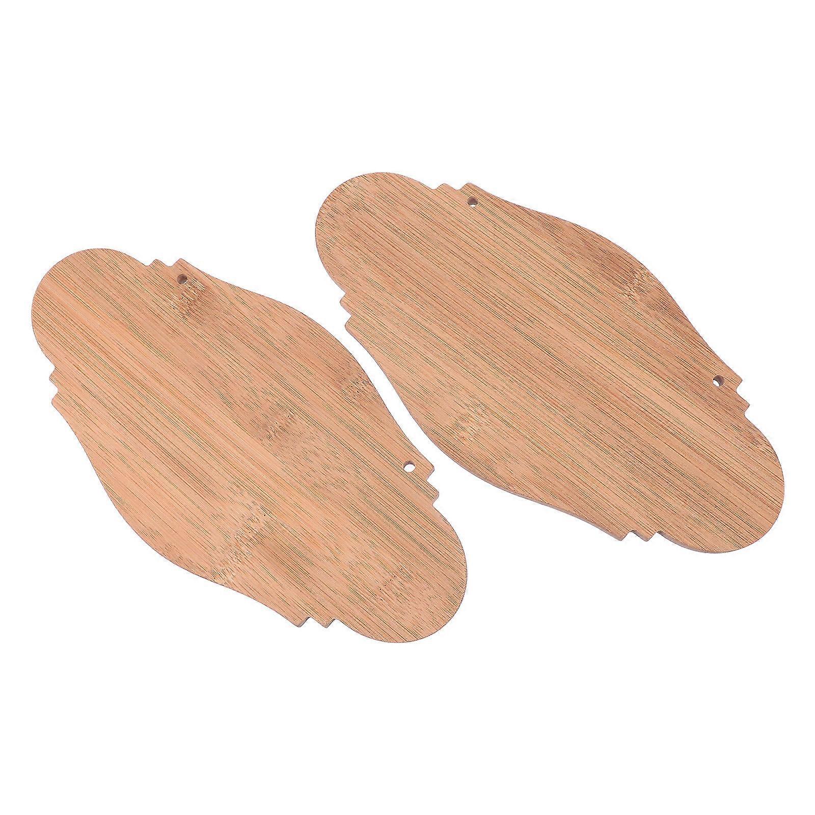 Light Brown Unfinished Blank Plaque for DIY Craft Decoration 2 Pieces 6.3 x 0.1 x 9.4 Inches