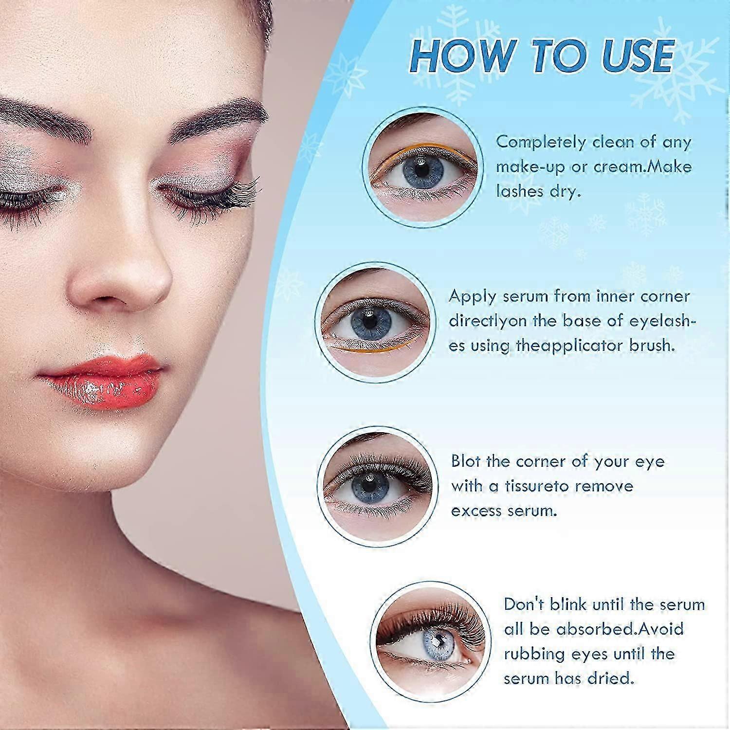 2pcs Eyelash Growth Serum, Eyebrow Enhancer and Eyelash Serum to Growth Longer, Thicker, Fuller, Stronger