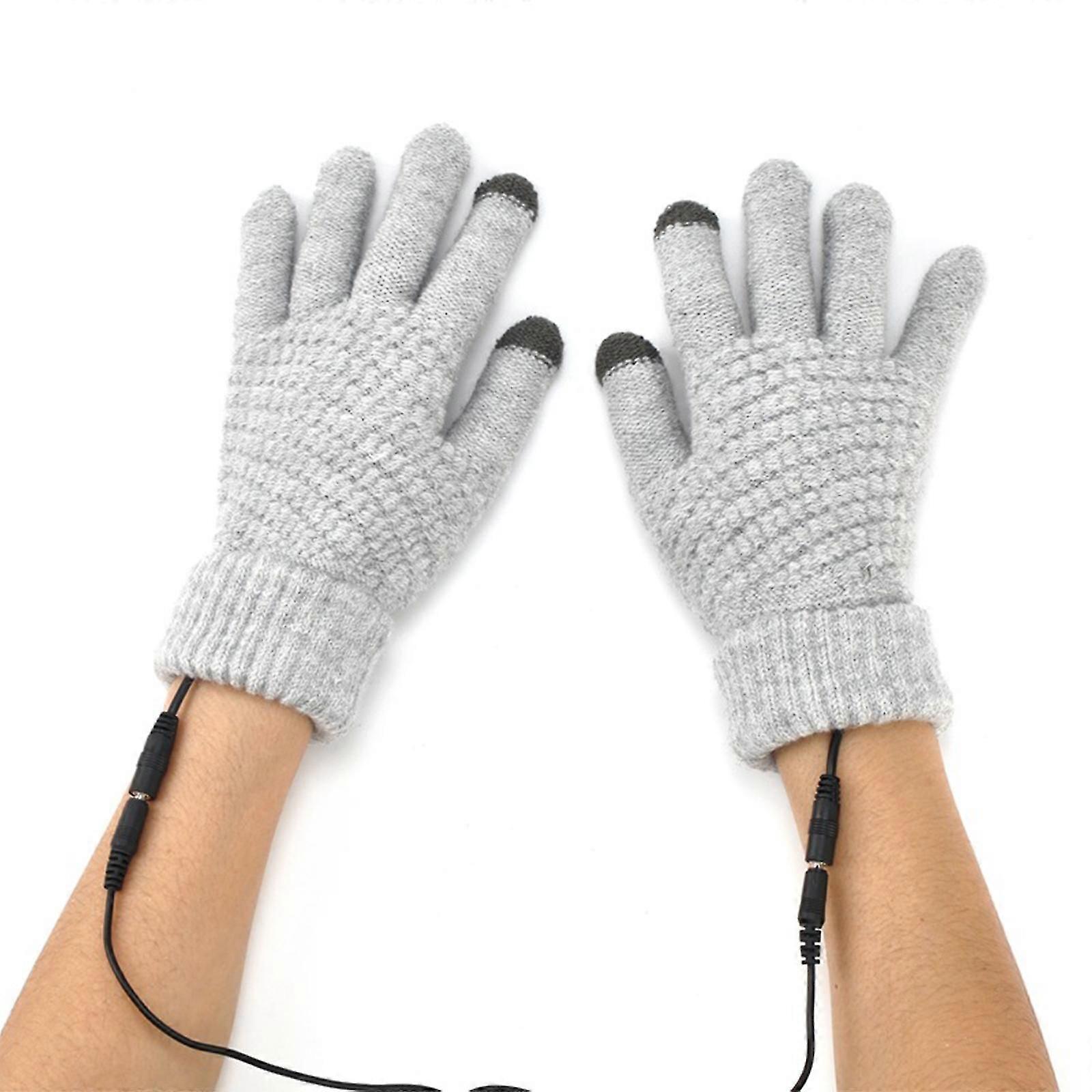 Usb Winter Heated Gloves Mitten Hand Washable Knitting Touchscreen Laptop Gloves