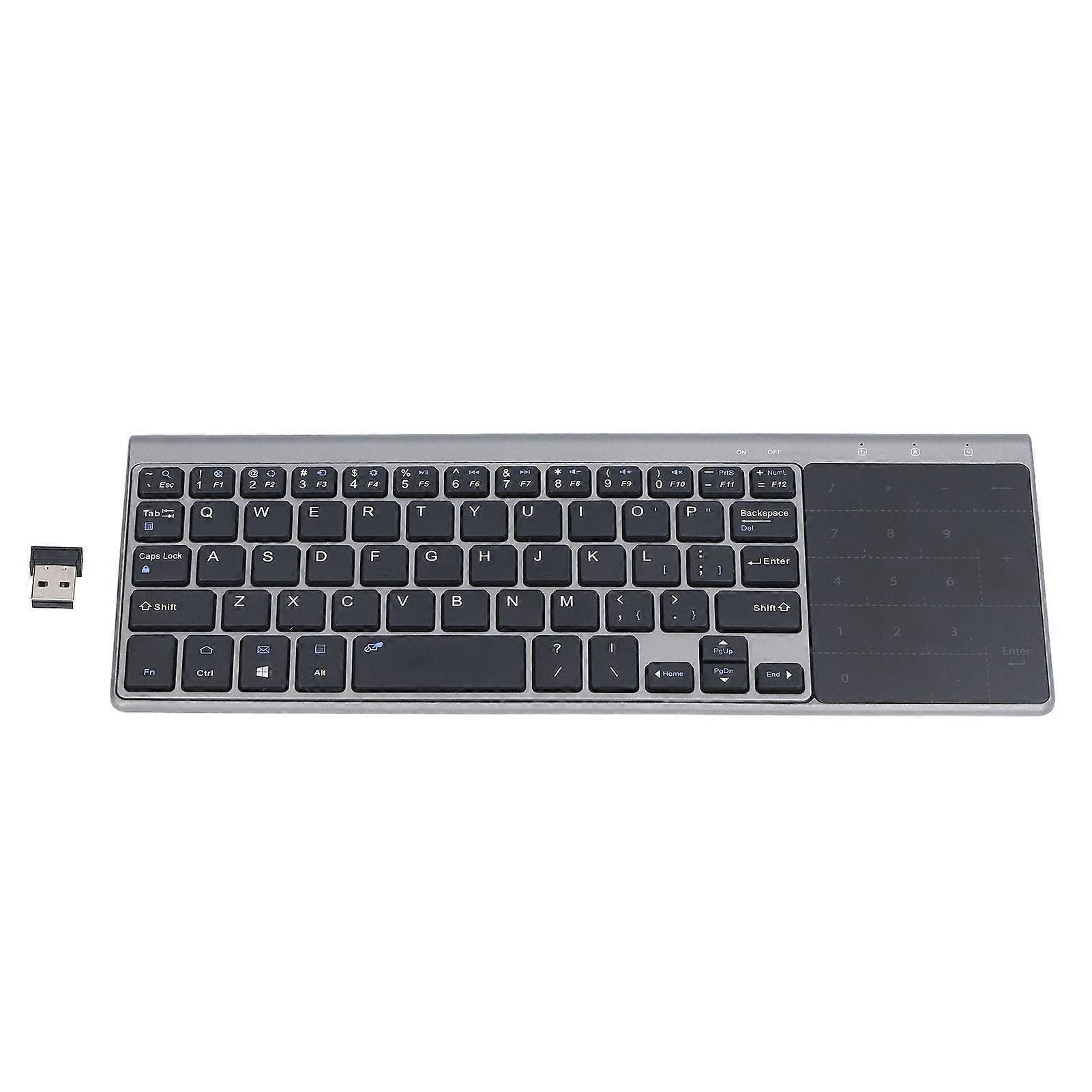 59 Key 2.4G Wireless Ultra Thin Mini Portable Keyboard with Touchpad Numeric Keypad for Computer TV