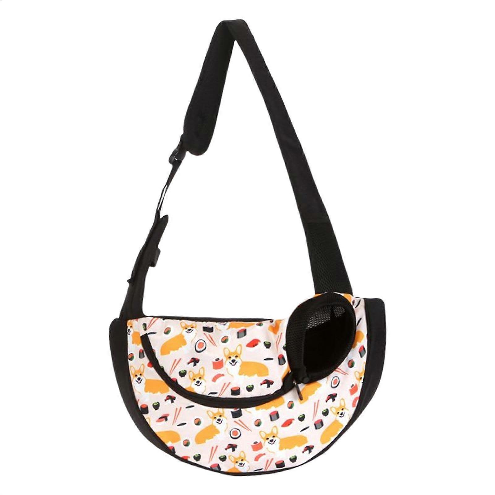 Pet Carrier Comfortable Soft Sides for Cats, Small Dogs Lightweight Beige/Yellow L41xW5xH11cm