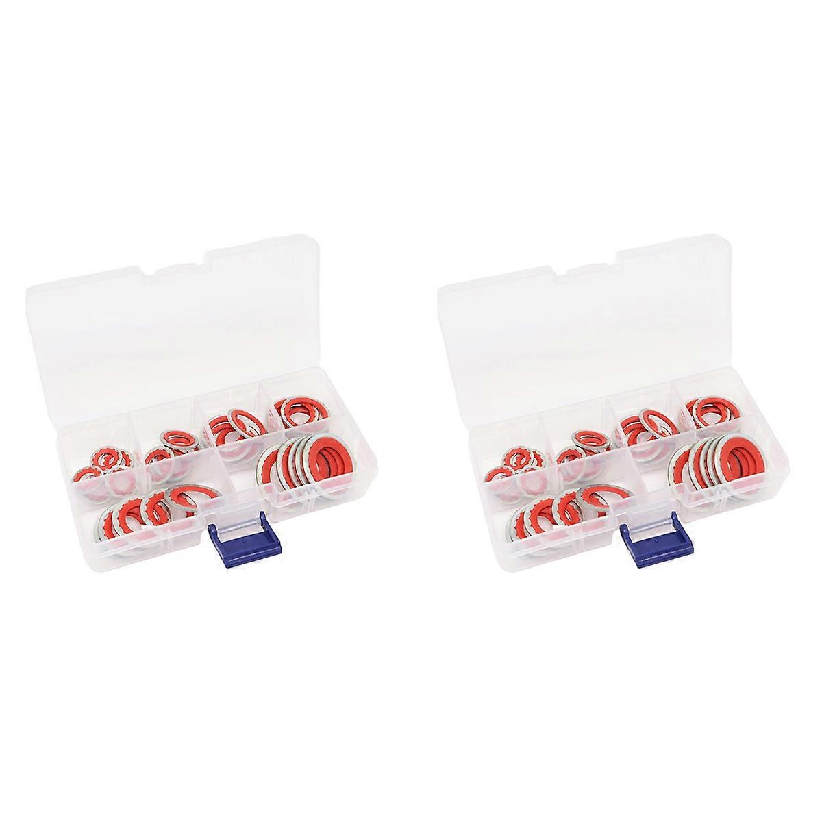 60pcs A/C Gasket Assortment,AC Compressor Seals Automotive