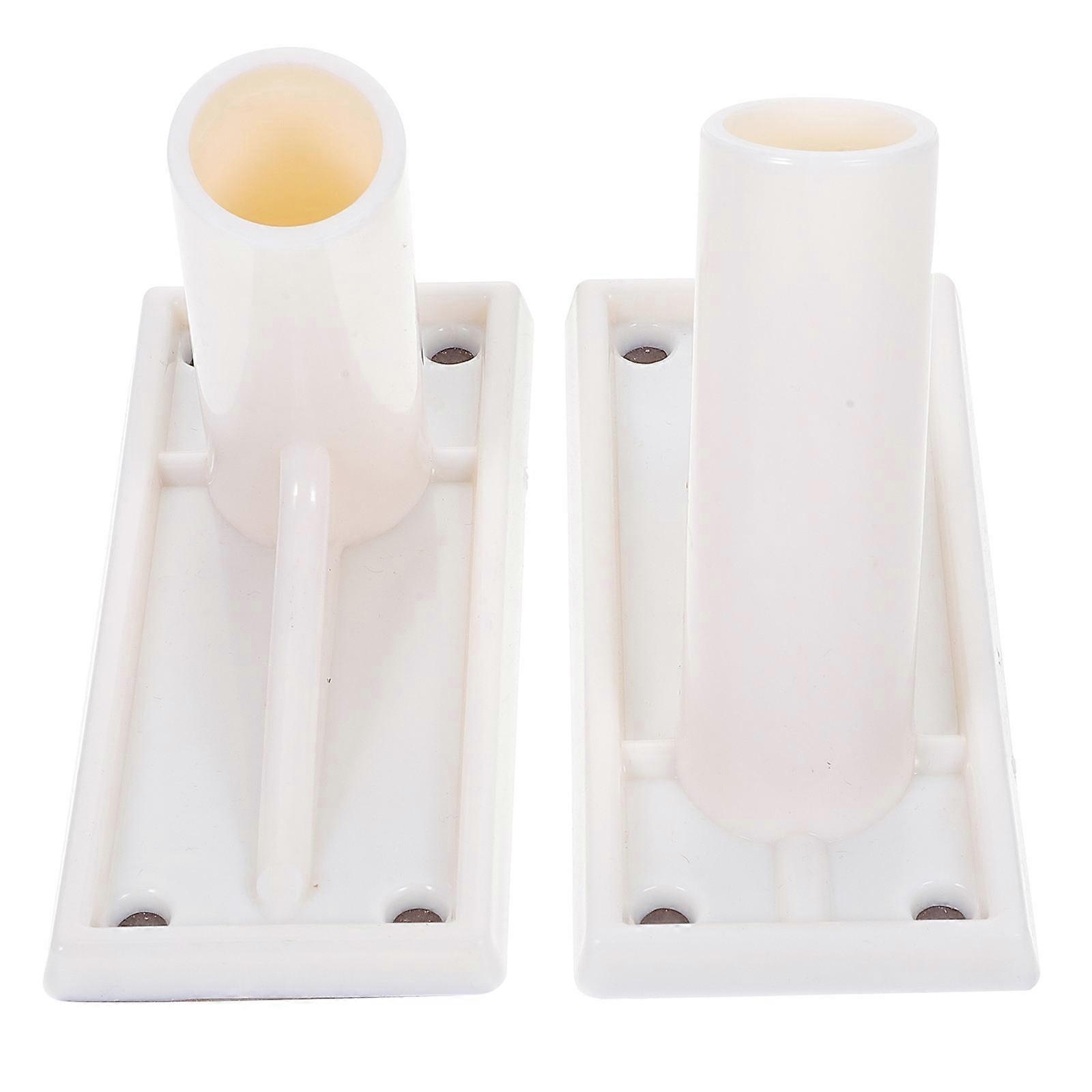 Flag Pole Wall Mount Plastic Flagpole Hardware Rectangular Shape For Indoor Use Homeowners 11.00X7.50X5.00CM 2Pcs