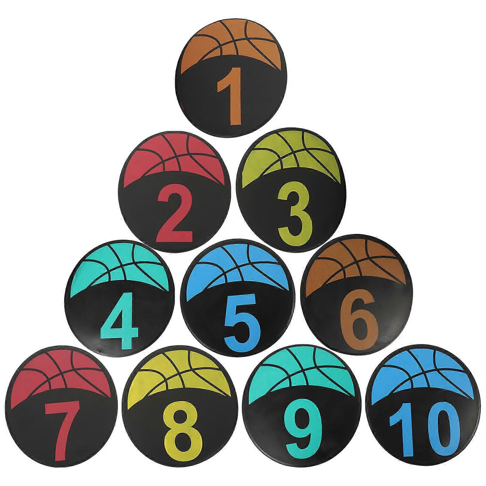 Football Training Discs Soccer Disk Marking Sports Enthusiasts Classrooms 23.00X23.00X0.30cm 10Pcs