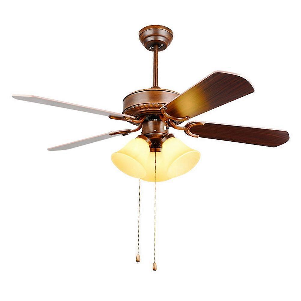 Ceiling Fan Lamp Retro Style Household Item Assorted Color 107x107cm Lighting Adjustment 1Pc