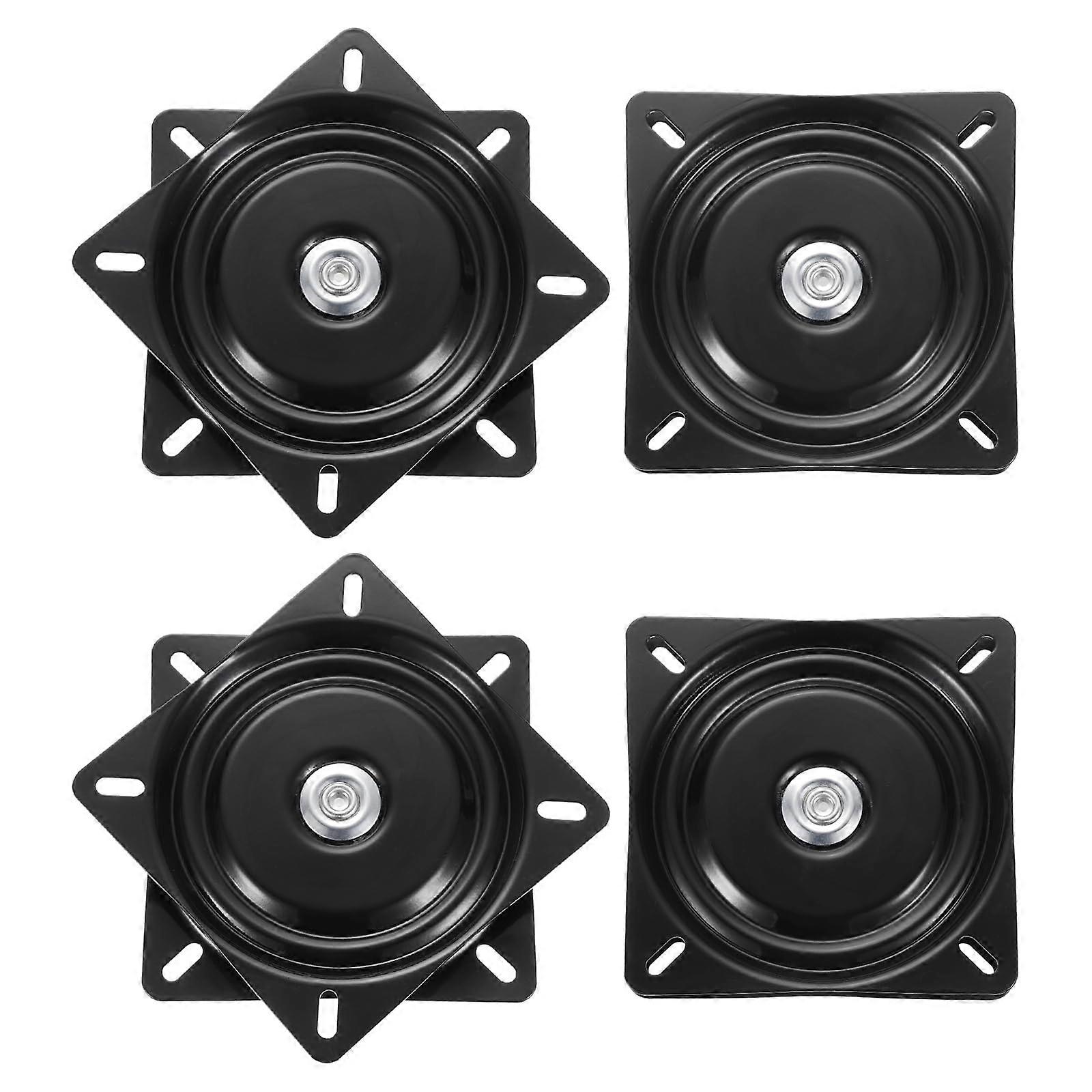 7" Bar Stool Swivel Chair 4 Pack with Ball Bearing Swivel Base and 400LB Load Capacity in Black - Durable and Stylish Design