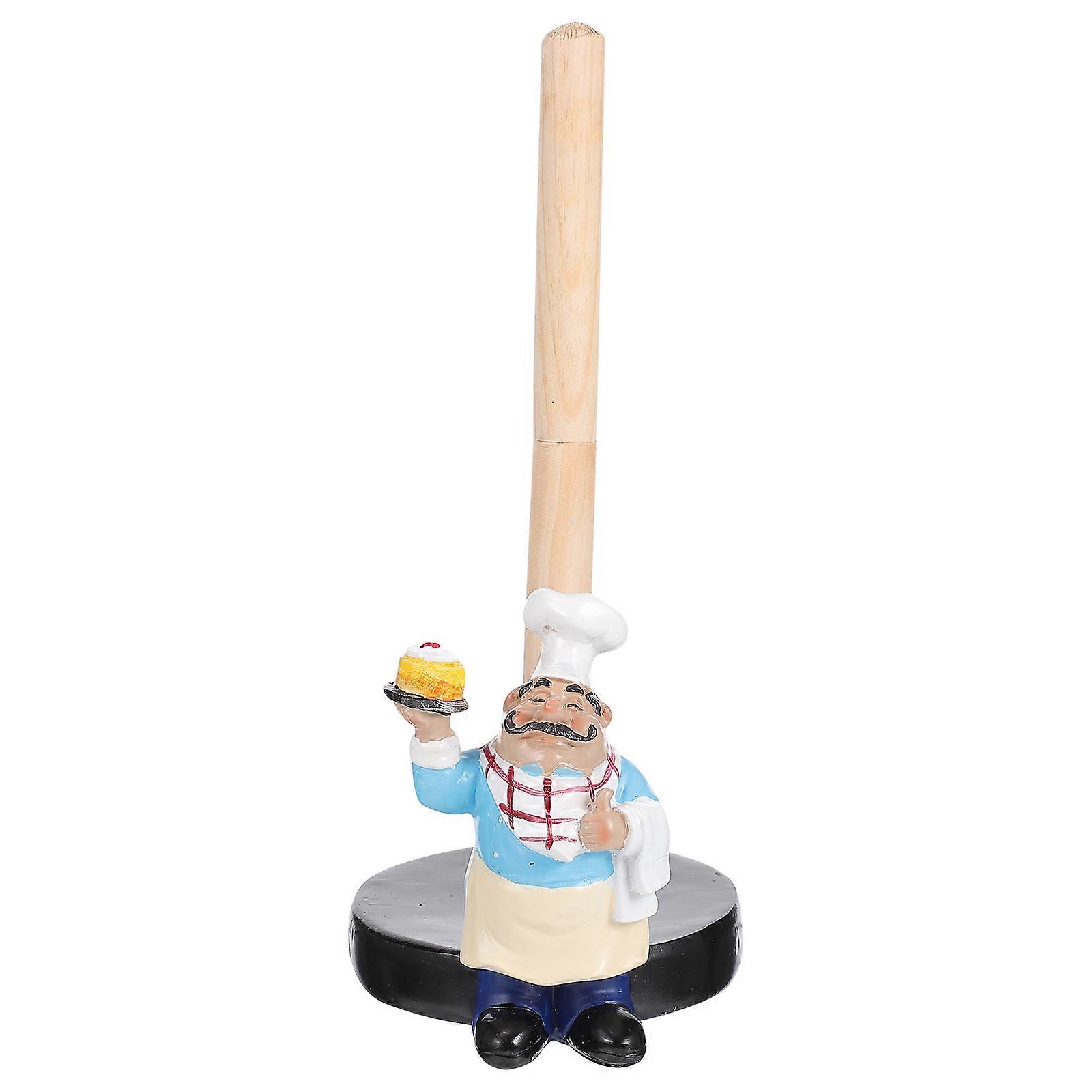 Chef Shaped Paper Towel Holder for Storage Use Decorative Napkin Holder Unique Design Resin