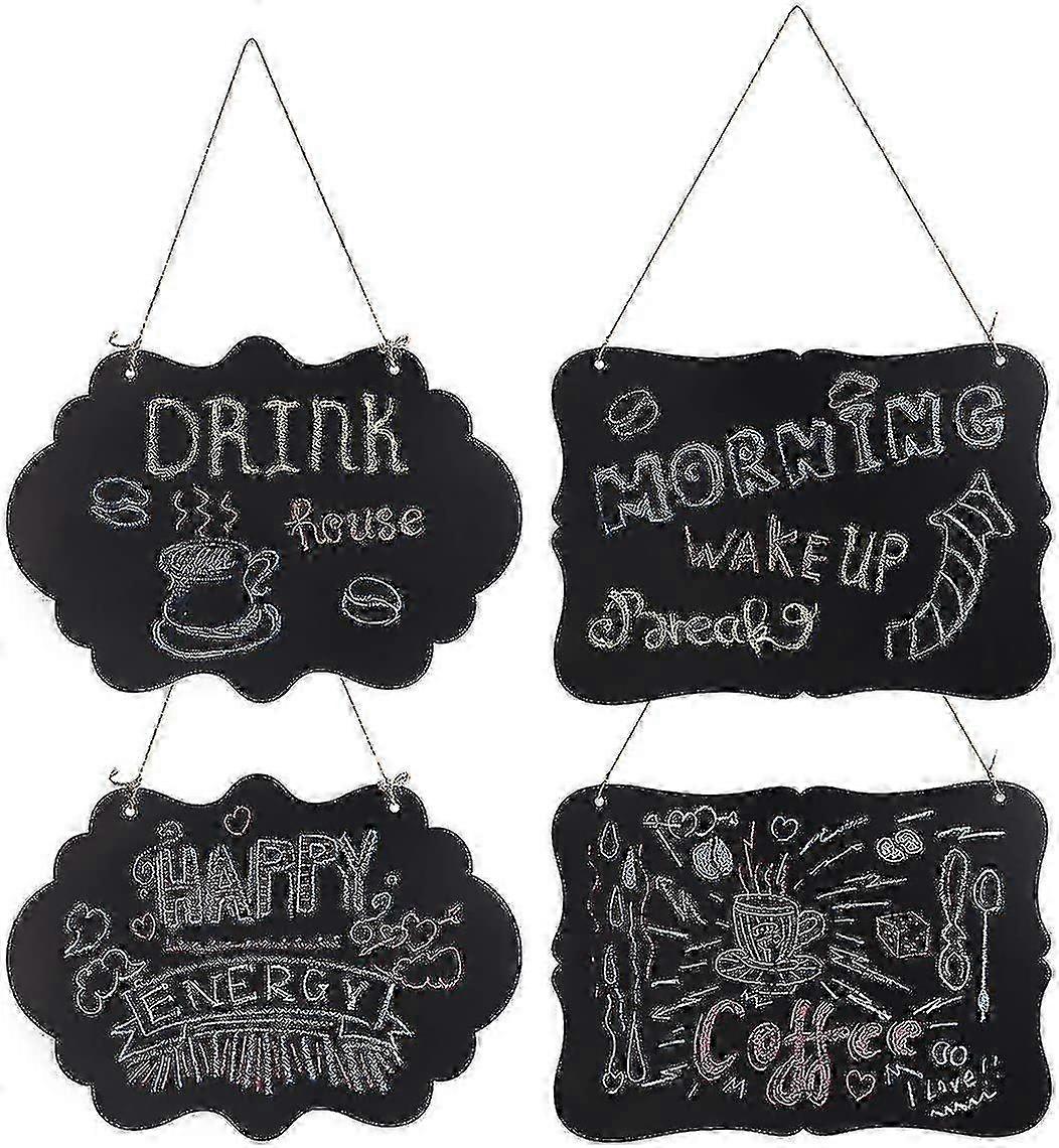 Double-sided Mini Message Chalkboard Sign Set of 4