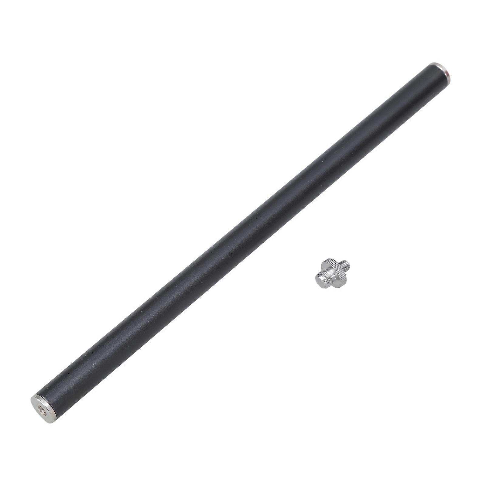 Iron Camera Mount Extension Rod With Deeply 1/4in To 3/8in Thread Design For Stable DSLR Camera Light Stand Connection  30cm