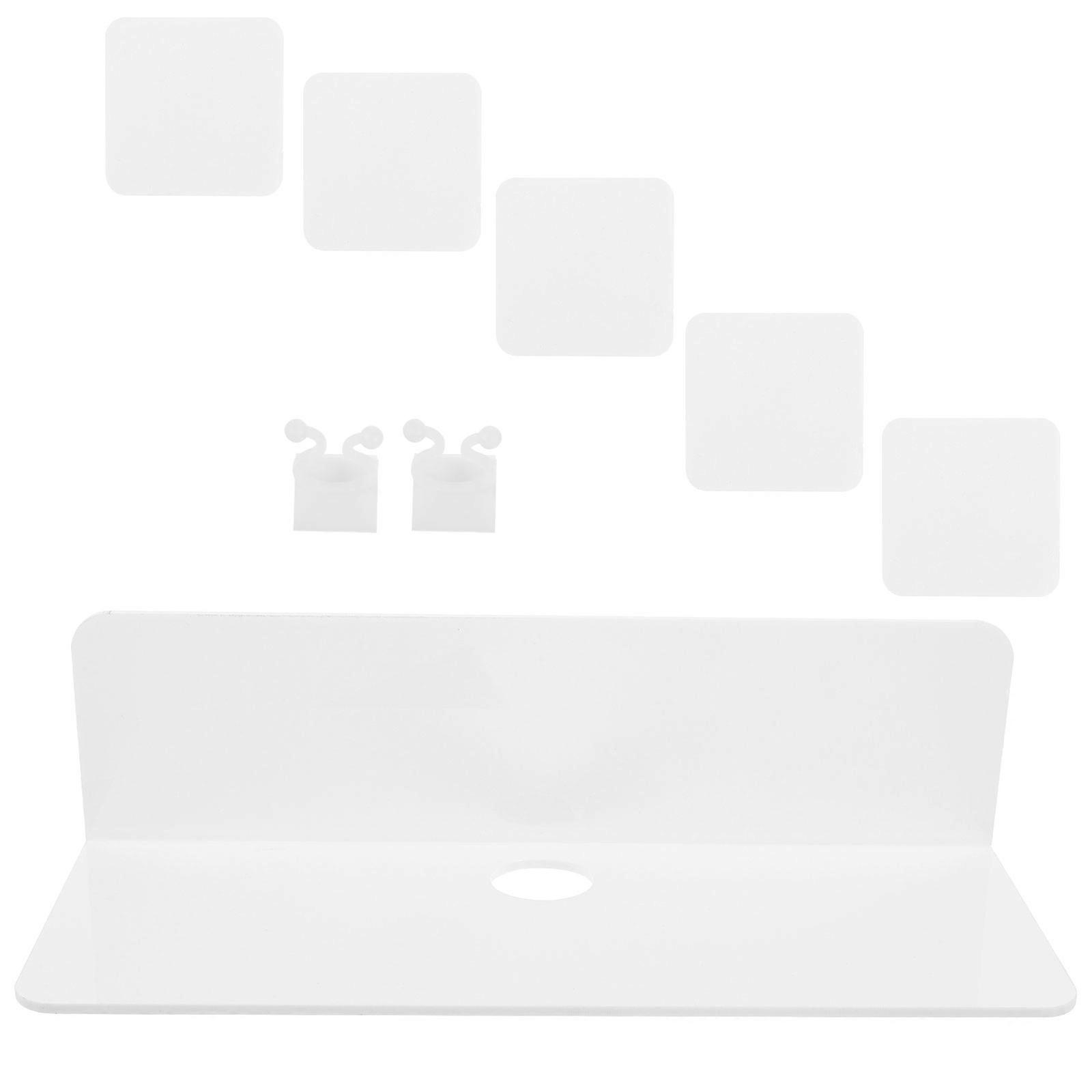 1 Set No Drill Floating Shelf Multi Function Acrylic Wall Storage Bracket for Home Organization – Ideal for Bedroom, Kitchen & Bathroom Accessories
