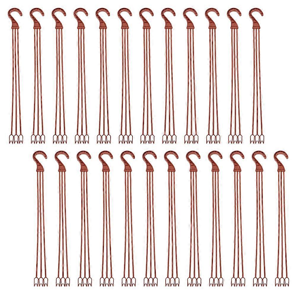 Flower Pot Hanging Bracket Long Hook Plastic Decorative Anti-rust for Balcony 40.00X4.50X0.70CM 60Pcs